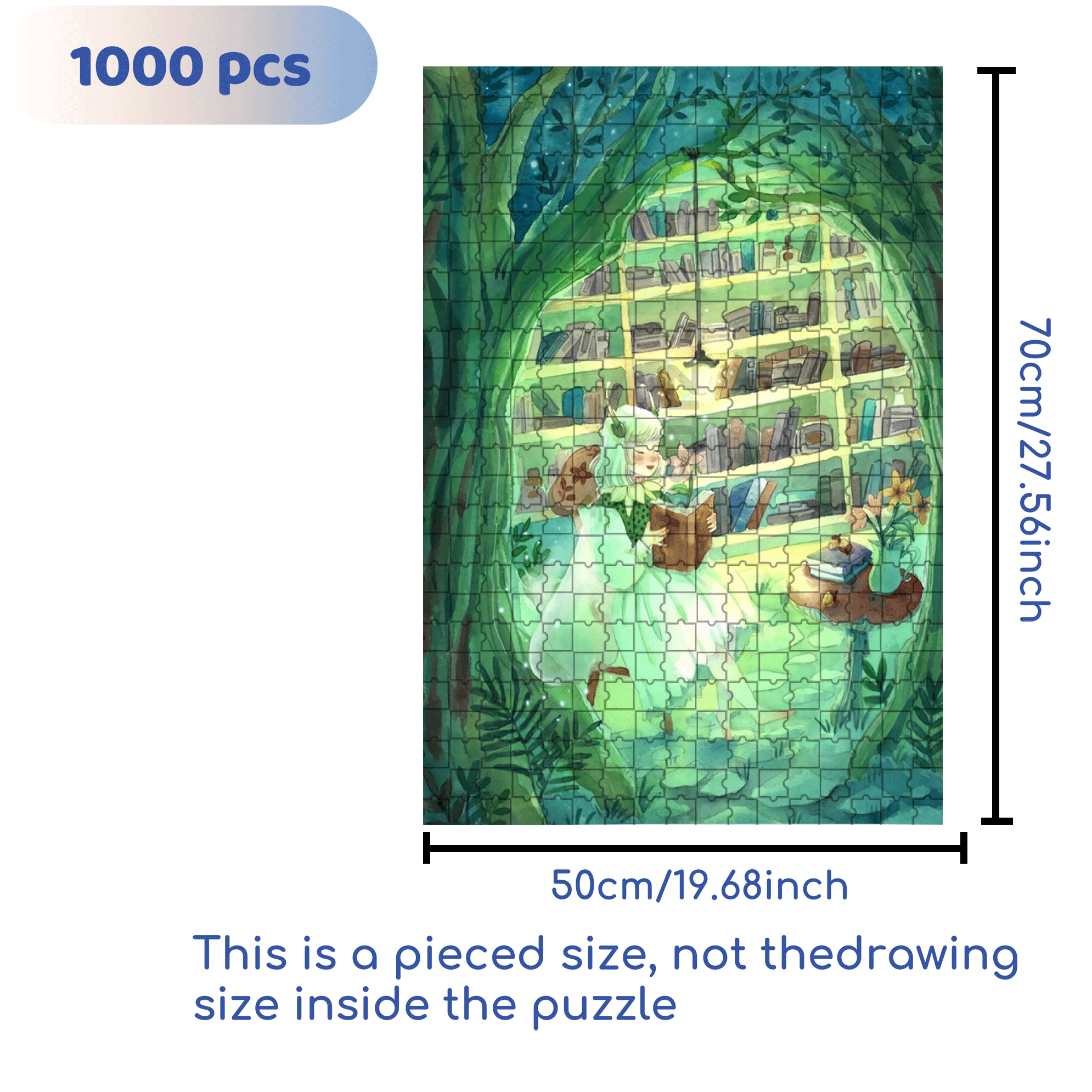 Flower Forest 500pcs/1000pcs Jigsaw Puzzle, Scratch-Resistant, Interactive Family Game & Brain-Boosting DIY Decor, Perfect for Halloween, Christmas & New Year Gifts, Family Puzzle Game