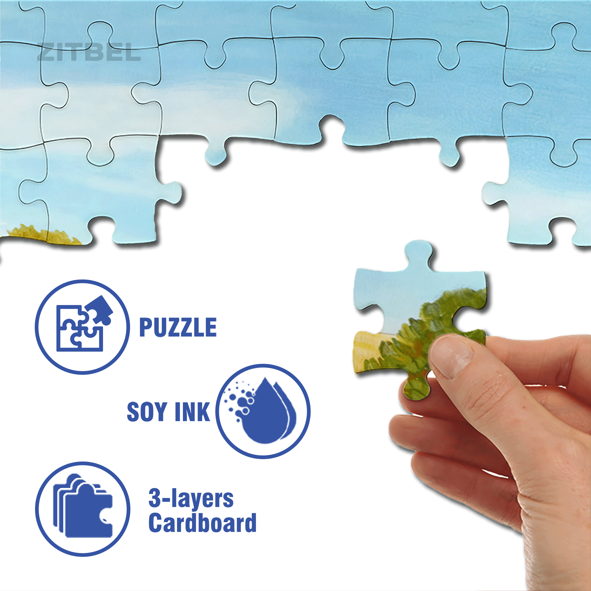 Flying 500pcs/1000pcs Jigsaw Puzzle, Scratch-Resistant, Interactive Family Game & Brain-Boosting DIY Decor, Perfect for Halloween, Christmas & New Year Gifts, Family Puzzle Game
