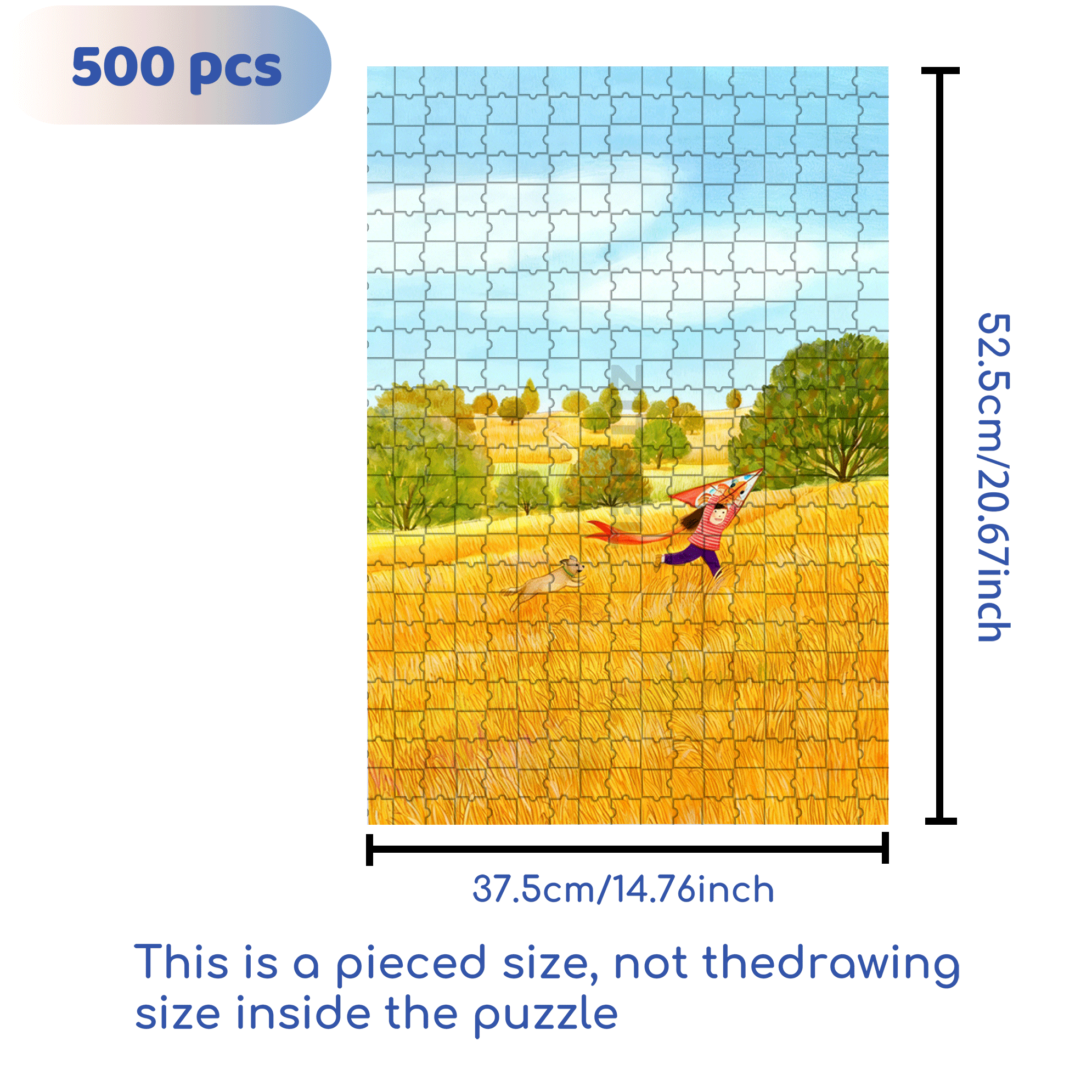Flying 500pcs/1000pcs Jigsaw Puzzle, Scratch-Resistant, Interactive Family Game & Brain-Boosting DIY Decor, Perfect for Halloween, Christmas & New Year Gifts, Family Puzzle Game