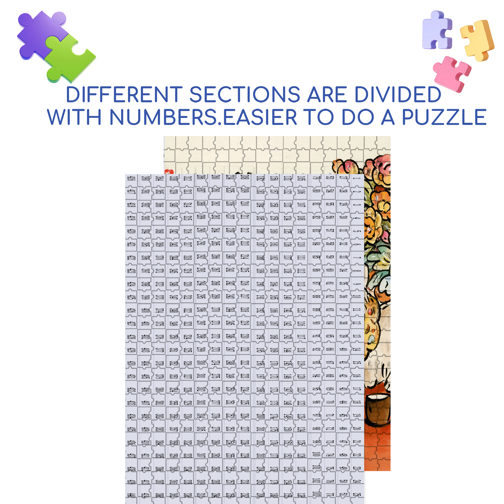 Gentle Little Horse 500pcs/1000pcs Jigsaw Puzzle, Scratch-Resistant, Interactive Family Game & Brain-Boosting DIY Decor, Perfect for Halloween, Christmas & New Year Gifts, Family Puzzle Game