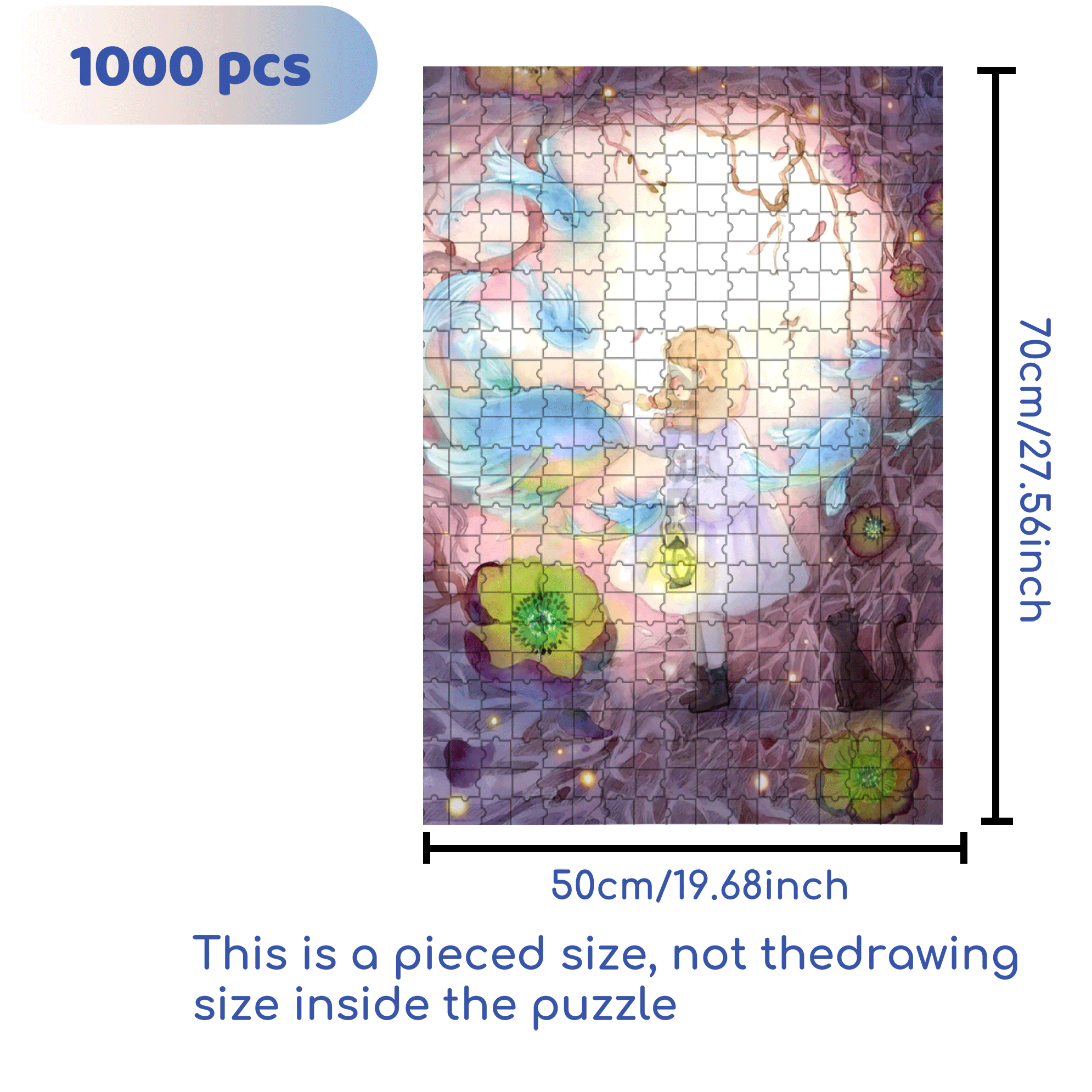 Gentle Touch 500pcs/1000pcs Jigsaw Puzzle, Scratch-Resistant, Interactive Family Game & Brain-Boosting DIY Decor, Perfect for Halloween, Christmas & New Year Gifts, Family Puzzle Game