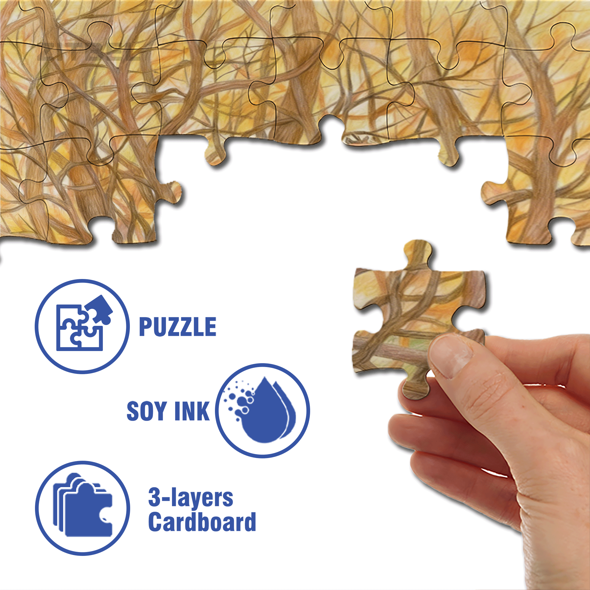 Gentle Winter 500pcs/1000pcs Jigsaw Puzzle, Scratch-Resistant, Interactive Family Game & Brain-Boosting DIY Decor, Perfect for Halloween, Christmas & New Year Gifts, Family Puzzle Game