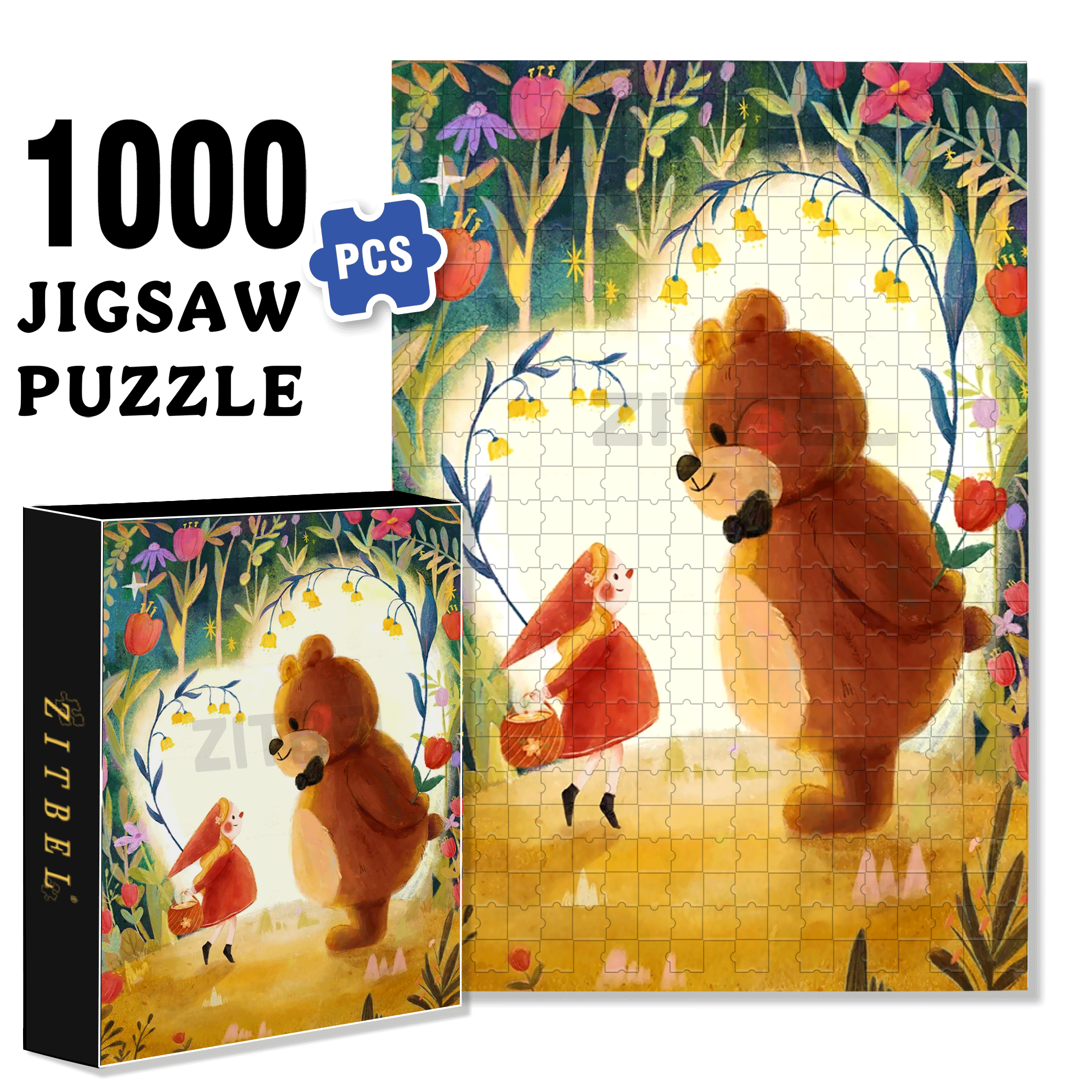 Give Up Your Heart 500pcs/1000pcs Jigsaw Puzzle, Scratch-Resistant, Interactive Family Game & Brain-Boosting DIY Decor, Perfect for Halloween, Christmas & New Year Gifts, Family Puzzle Game