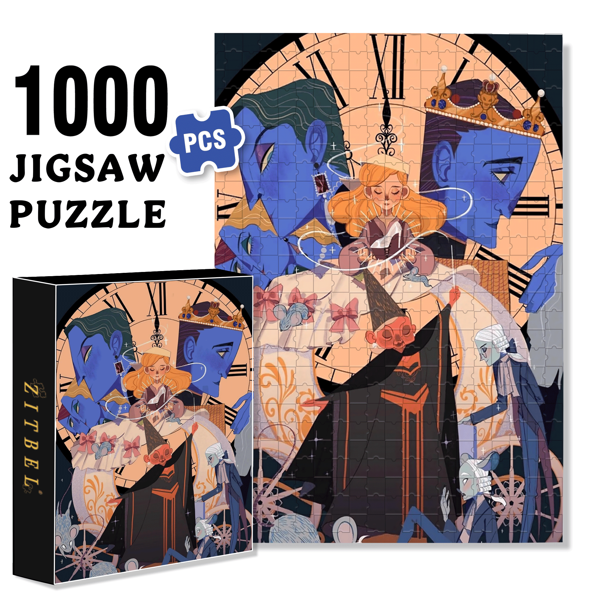 Glass Slipper 500pcs/1000pcs Jigsaw Puzzle, Scratch-Resistant, Interactive Family Game & Brain-Boosting DIY Decor, Perfect for Halloween, Christmas & New Year Gifts, Family Puzzle Game