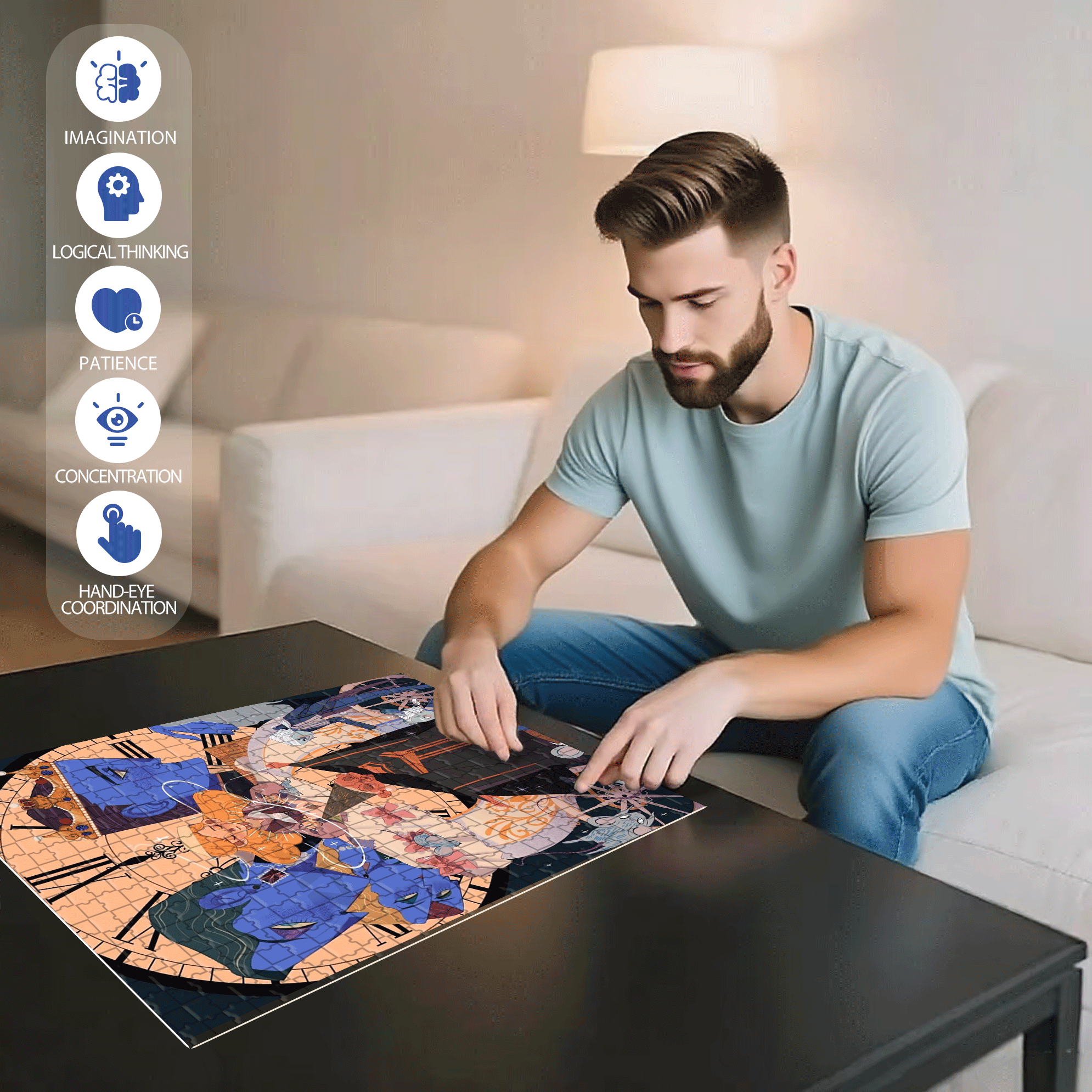 Glass Slipper 500pcs/1000pcs Jigsaw Puzzle, Scratch-Resistant, Interactive Family Game & Brain-Boosting DIY Decor, Perfect for Halloween, Christmas & New Year Gifts, Family Puzzle Game