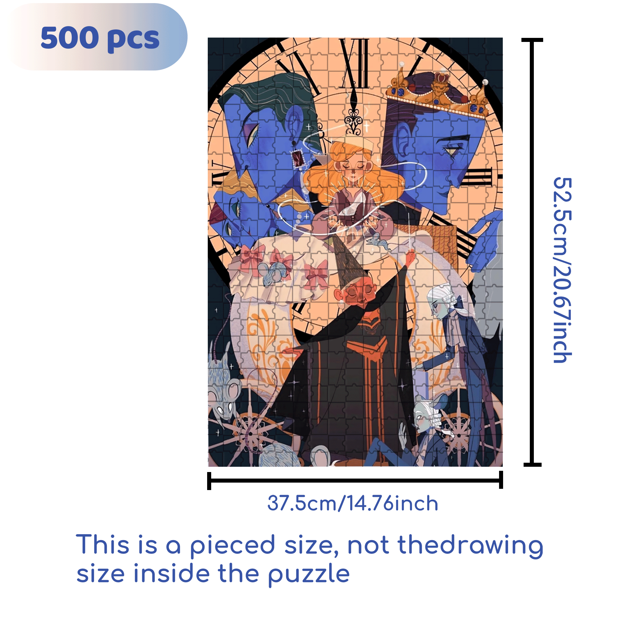Glass Slipper 500pcs/1000pcs Jigsaw Puzzle, Scratch-Resistant, Interactive Family Game & Brain-Boosting DIY Decor, Perfect for Halloween, Christmas & New Year Gifts, Family Puzzle Game