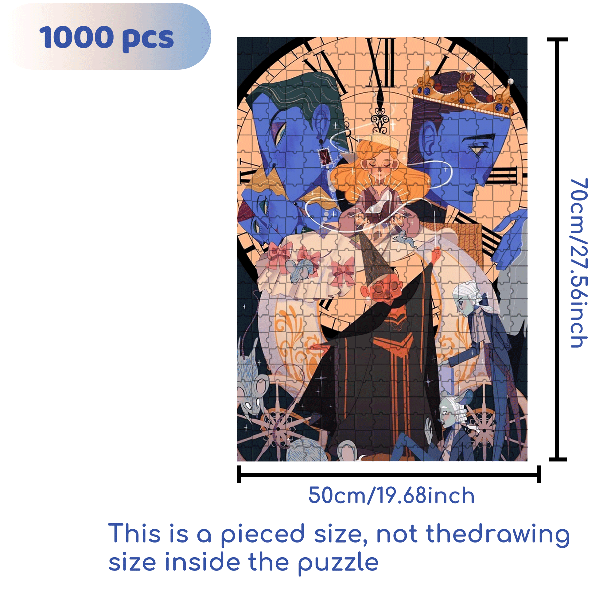 Glass Slipper 500pcs/1000pcs Jigsaw Puzzle, Scratch-Resistant, Interactive Family Game & Brain-Boosting DIY Decor, Perfect for Halloween, Christmas & New Year Gifts, Family Puzzle Game