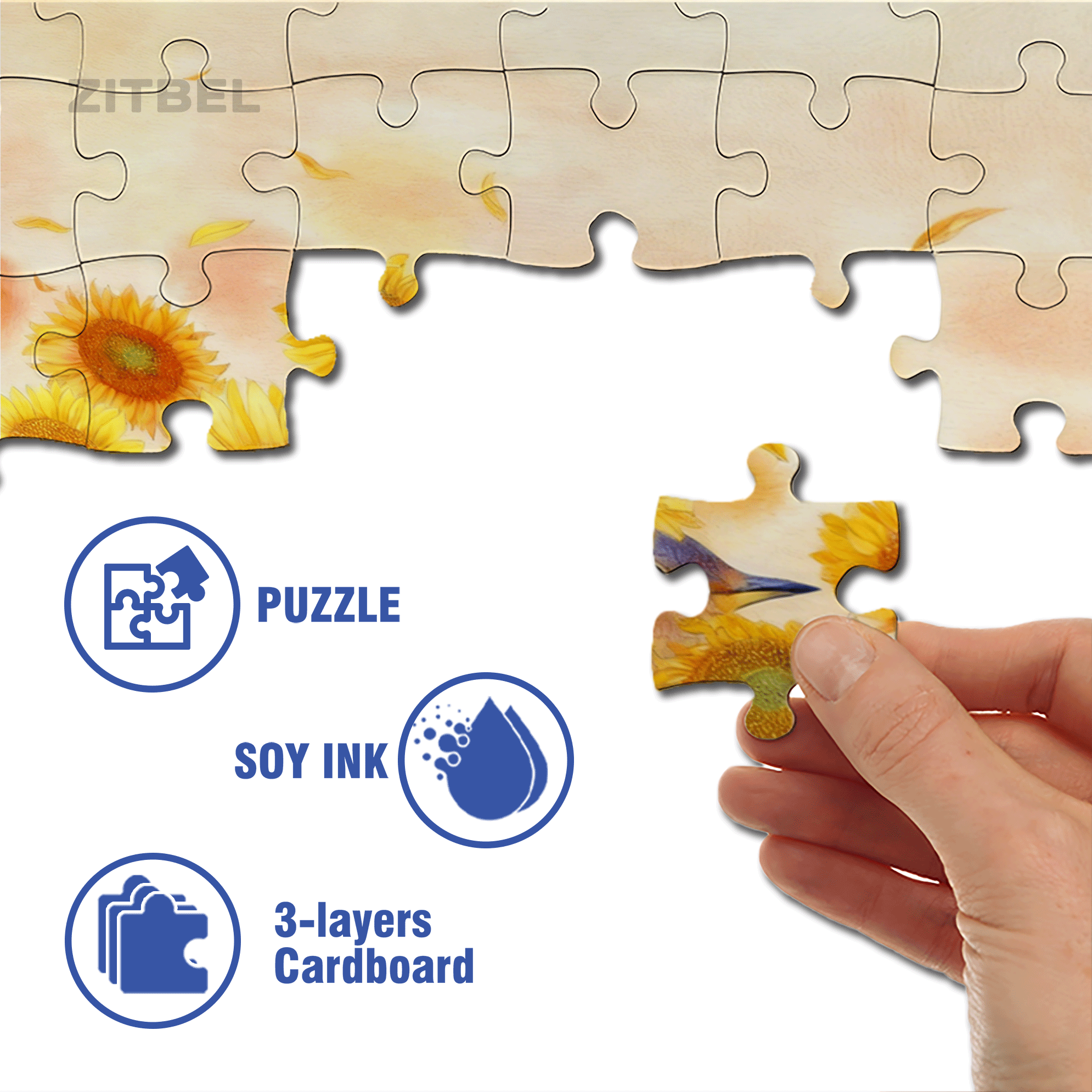 Golden Dream 500pcs/1000pcs Jigsaw Puzzle, Scratch-Resistant, Interactive Family Game & Brain-Boosting DIY Decor, Perfect for Halloween, Christmas & New Year Gifts, Family Puzzle Game