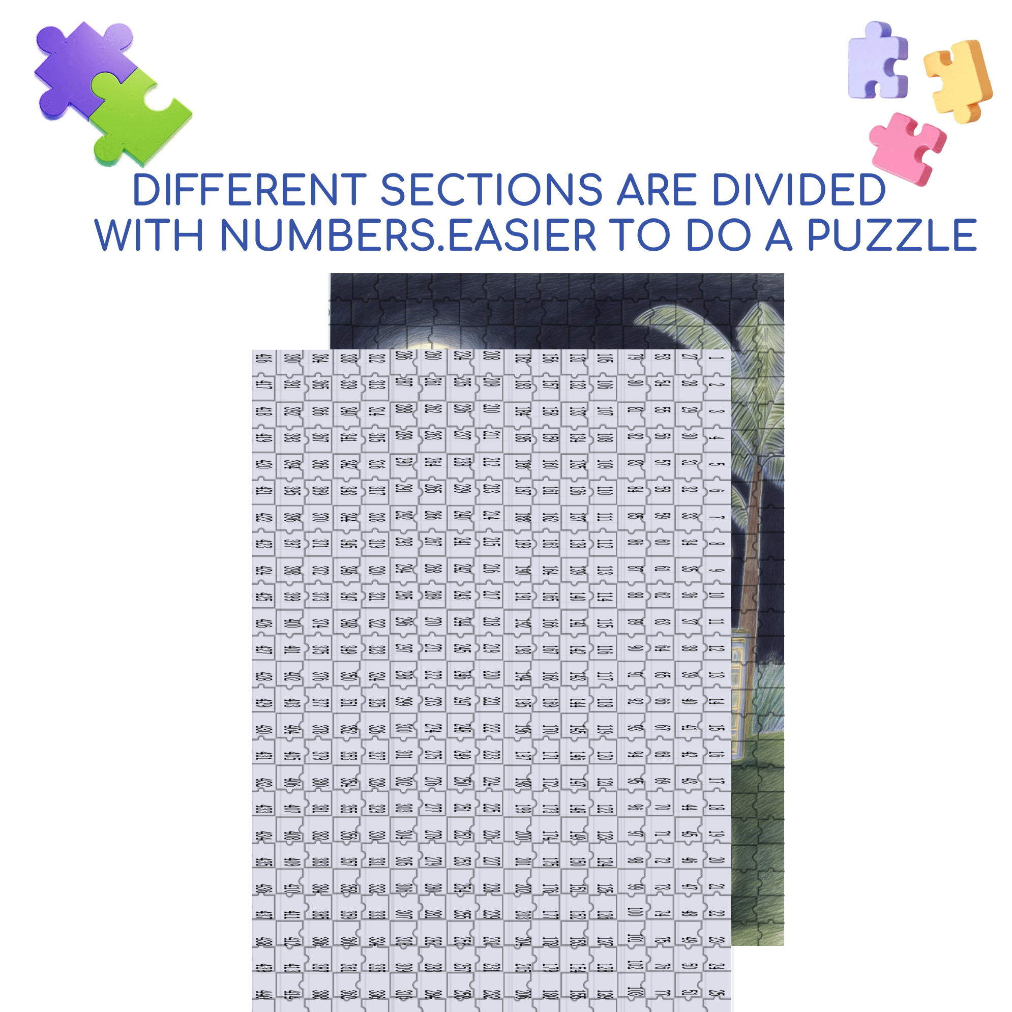 Good night, My Family 500pcs/1000pcs Jigsaw Puzzle, Scratch-Resistant, Interactive Family Game & Brain-Boosting DIY Decor, Perfect for Halloween, Christmas & New Year Gifts, Family Puzzle Game