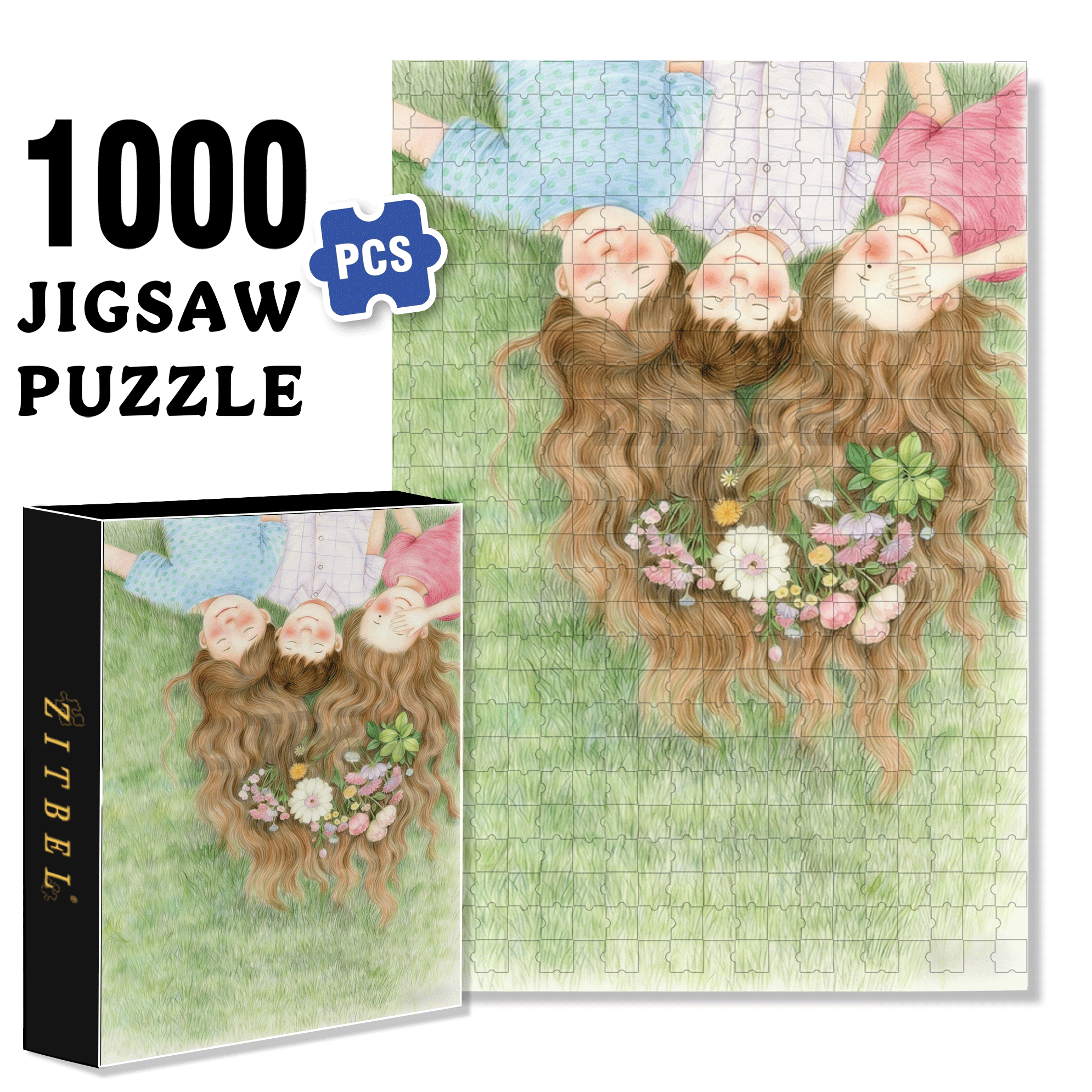 Good Sisters 500pcs/1000pcs Jigsaw Puzzle, Scratch-Resistant, Interactive Family Game & Brain-Boosting DIY Decor, Perfect for Halloween, Christmas & New Year Gifts, Family Puzzle Game