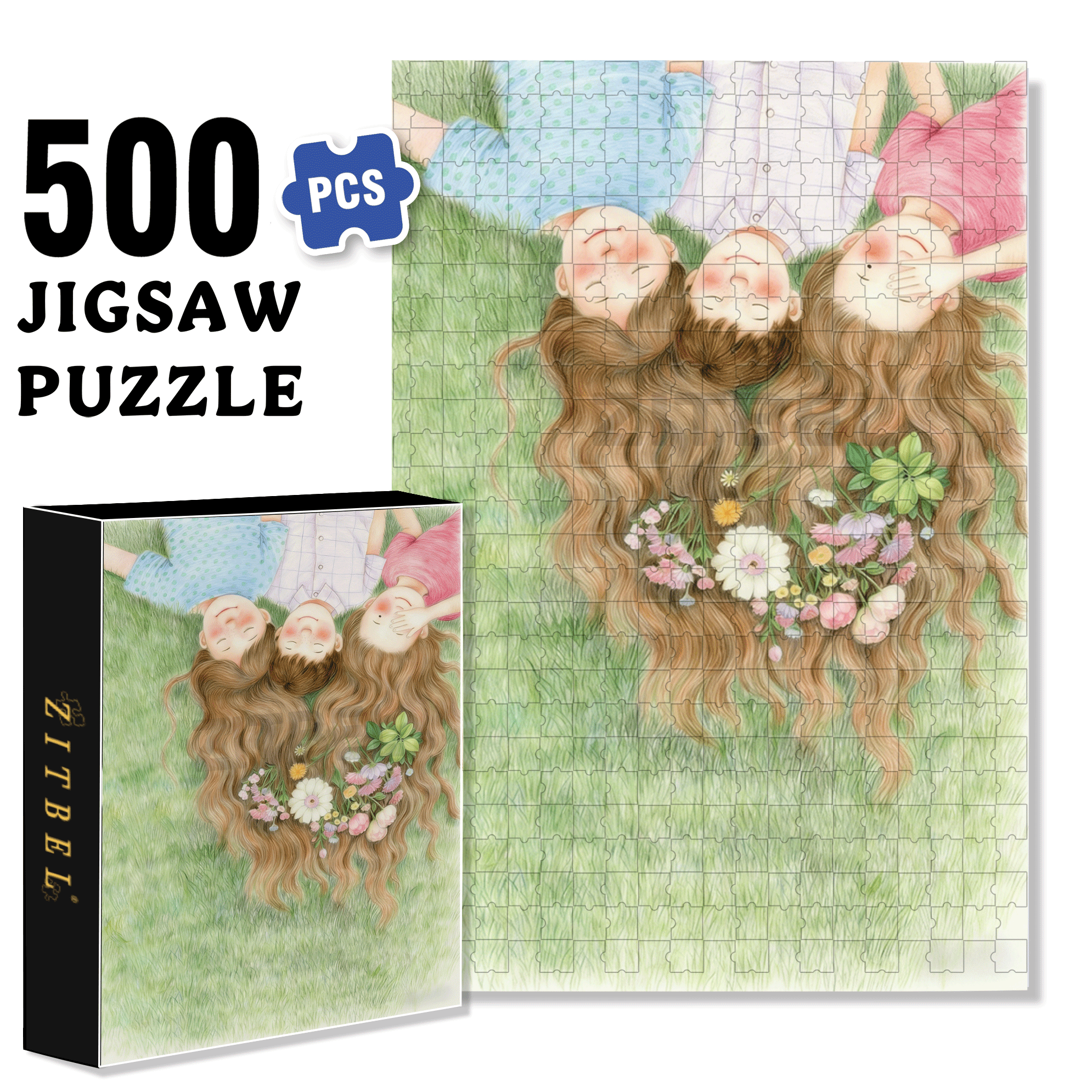 Good Sisters 500pcs/1000pcs Jigsaw Puzzle, Scratch-Resistant, Interactive Family Game & Brain-Boosting DIY Decor, Perfect for Halloween, Christmas & New Year Gifts, Family Puzzle Game