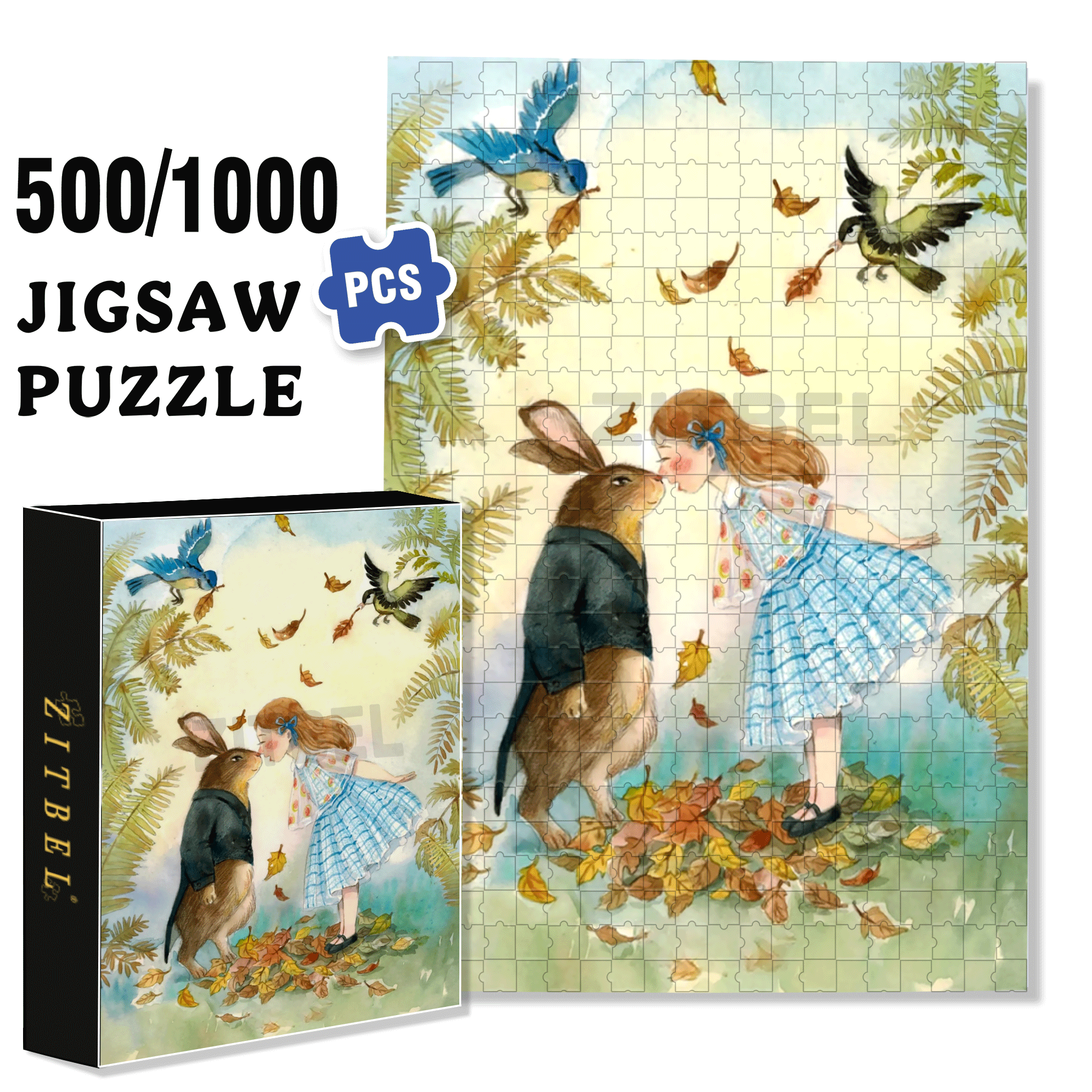 Goodwill Ambassador 500pcs/1000pcs Jigsaw Puzzle, Scratch-Resistant, Interactive Family Game & Brain-Boosting DIY Decor, Perfect for Halloween, Christmas & New Year Gifts, Family Puzzle Game