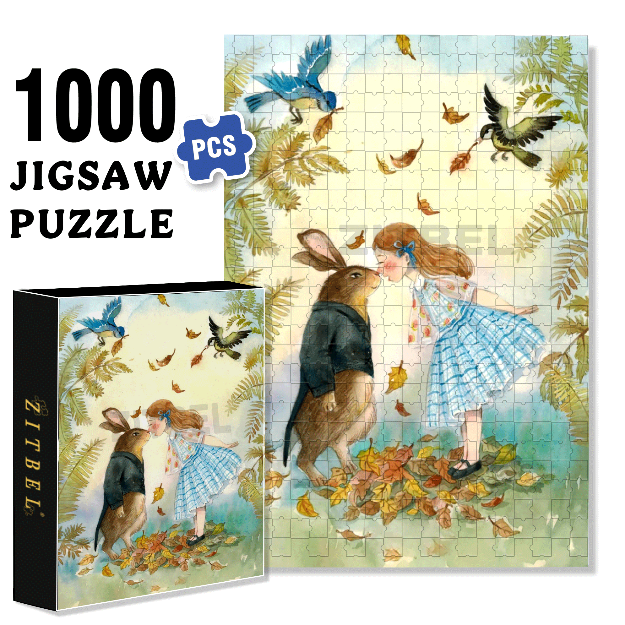 Goodwill Ambassador 500pcs/1000pcs Jigsaw Puzzle, Scratch-Resistant, Interactive Family Game & Brain-Boosting DIY Decor, Perfect for Halloween, Christmas & New Year Gifts, Family Puzzle Game