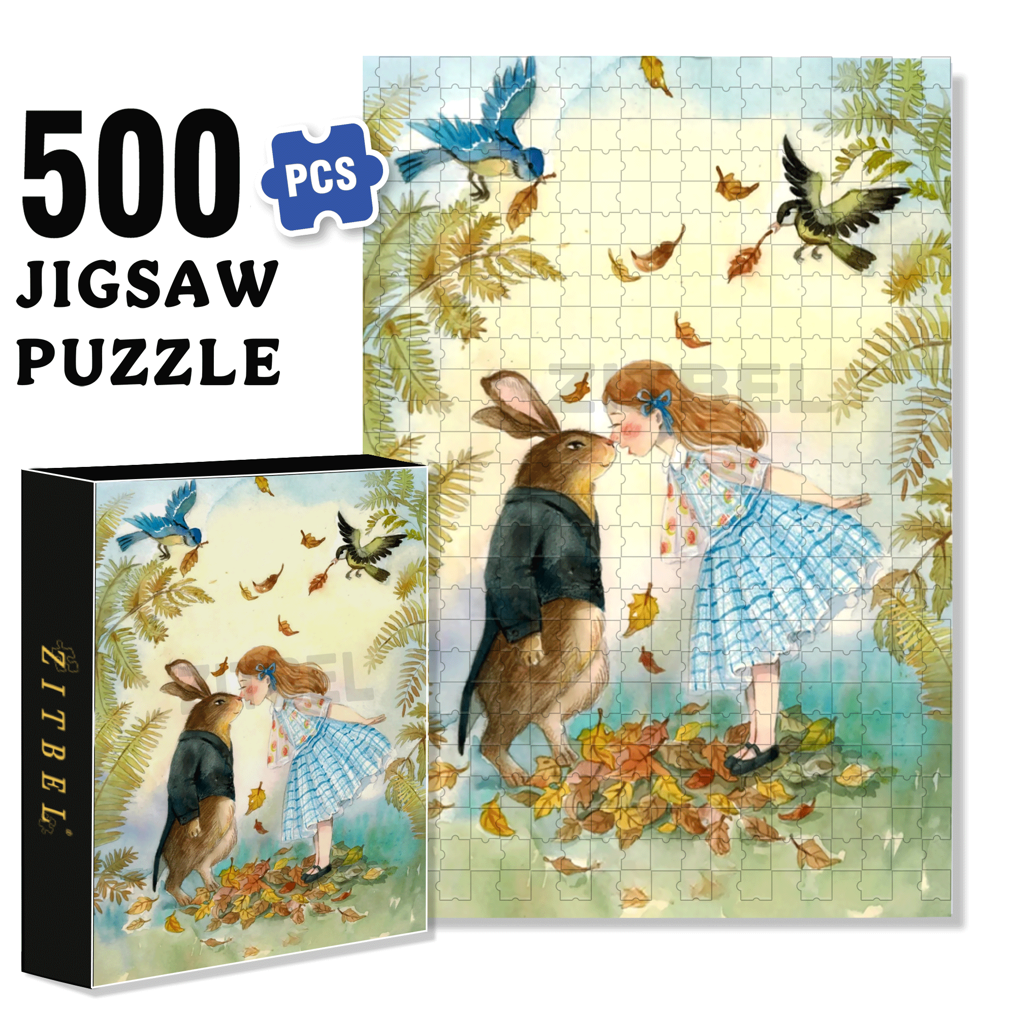 Goodwill Ambassador 500pcs/1000pcs Jigsaw Puzzle, Scratch-Resistant, Interactive Family Game & Brain-Boosting DIY Decor, Perfect for Halloween, Christmas & New Year Gifts, Family Puzzle Game
