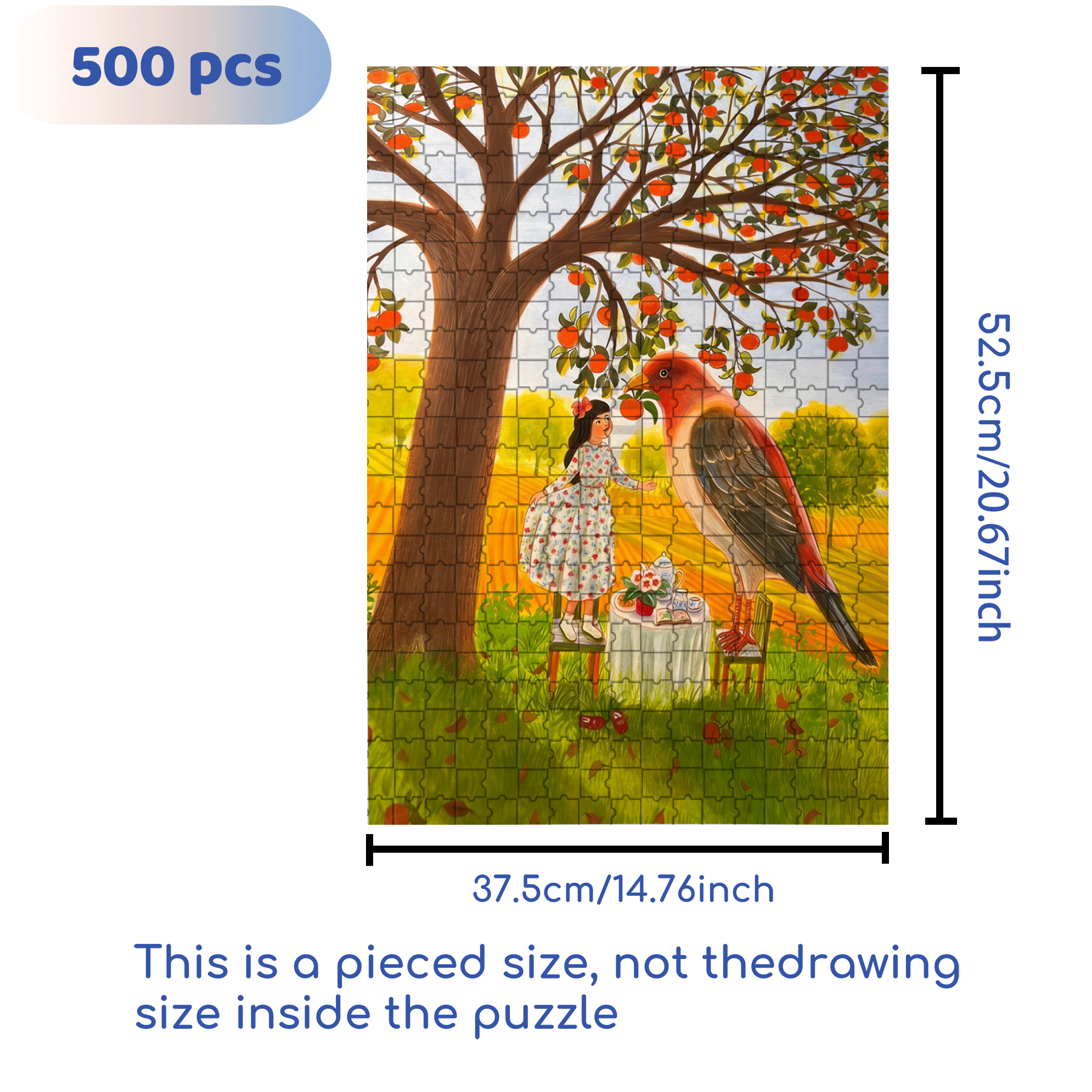 Growing Up In Fairy Tales 500pcs/1000pcs Jigsaw Puzzle, Scratch-Resistant, Interactive Family Game & Brain-Boosting DIY Decor, Perfect for Halloween, Christmas & New Year Gifts, Family Puzzle Game