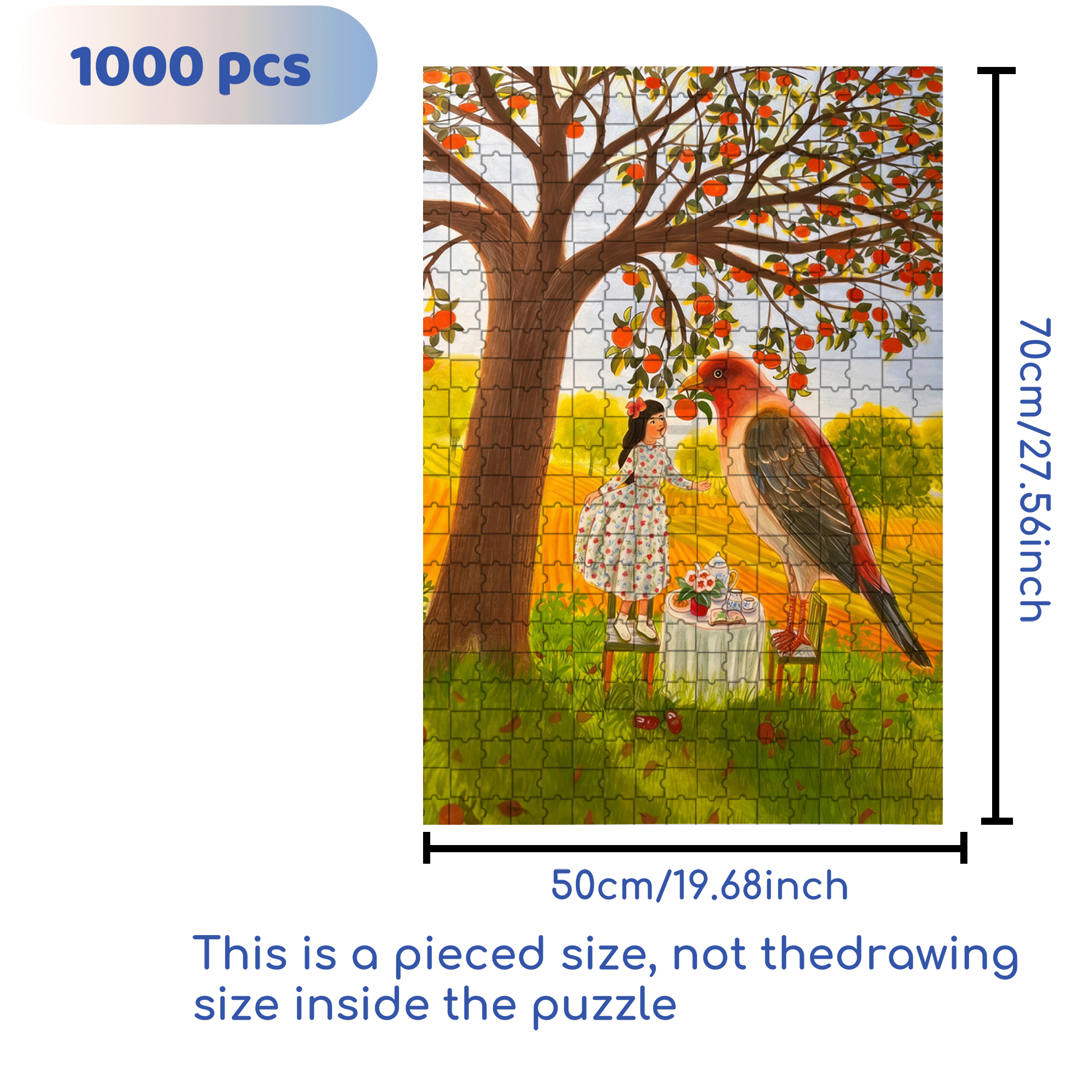 Growing Up In Fairy Tales 500pcs/1000pcs Jigsaw Puzzle, Scratch-Resistant, Interactive Family Game & Brain-Boosting DIY Decor, Perfect for Halloween, Christmas & New Year Gifts, Family Puzzle Game