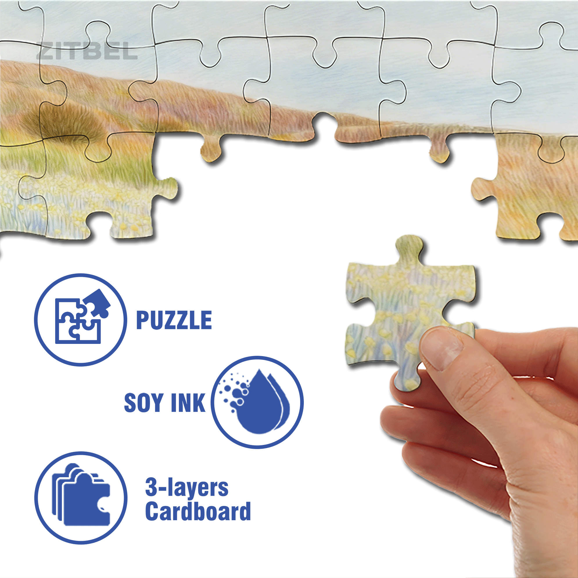 Hoe And Hoe 500pcs/1000pcs Jigsaw Puzzle, Scratch-Resistant, Interactive Family Game & Brain-Boosting DIY Decor, Perfect for Halloween, Christmas & New Year Gifts, Family Puzzle Game