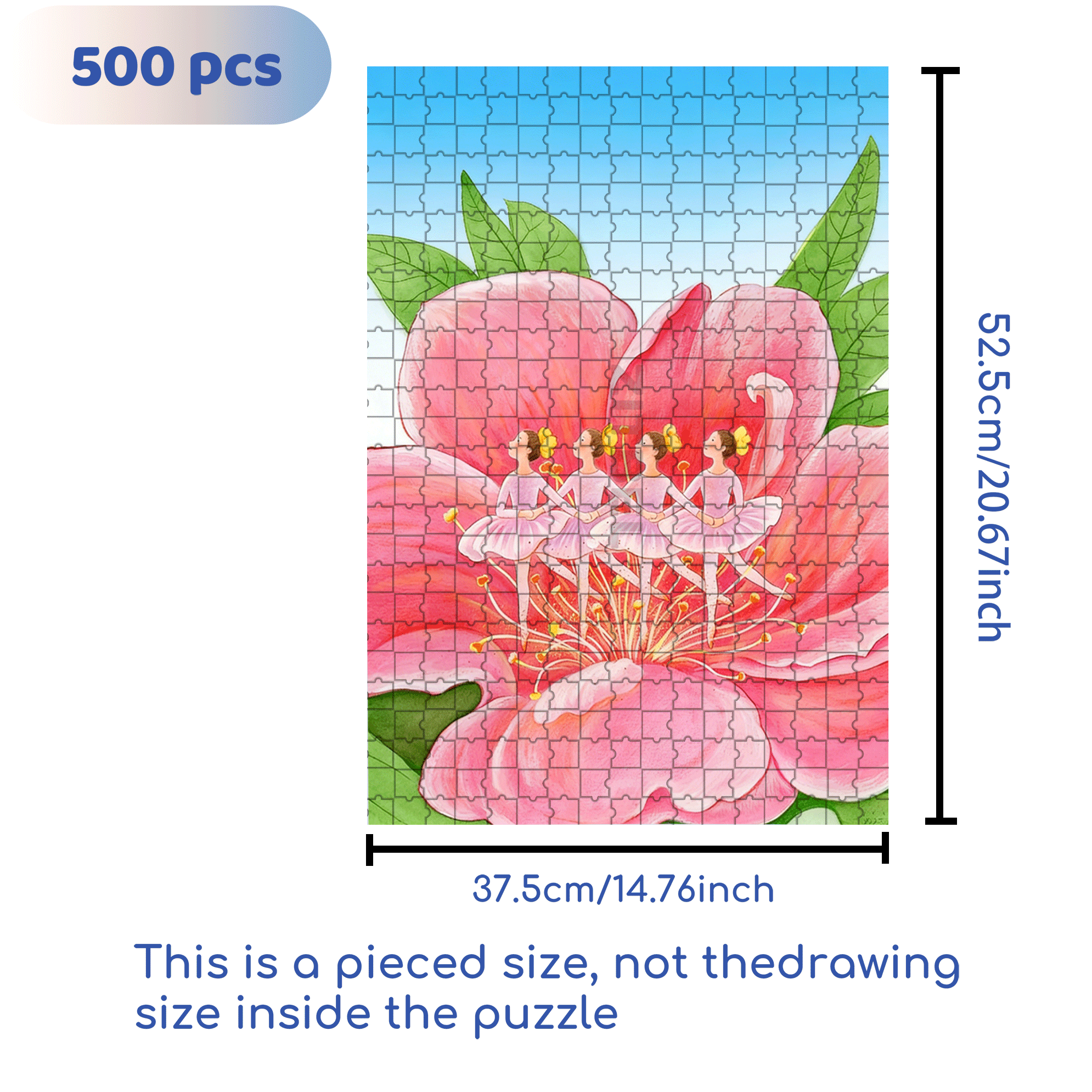 Huarui Ballet 500pcs/1000pcs Jigsaw Puzzle, Scratch-Resistant, Interactive Family Game & Brain-Boosting DIY Decor, Perfect for Halloween, Christmas & New Year Gifts, Family Puzzle Game