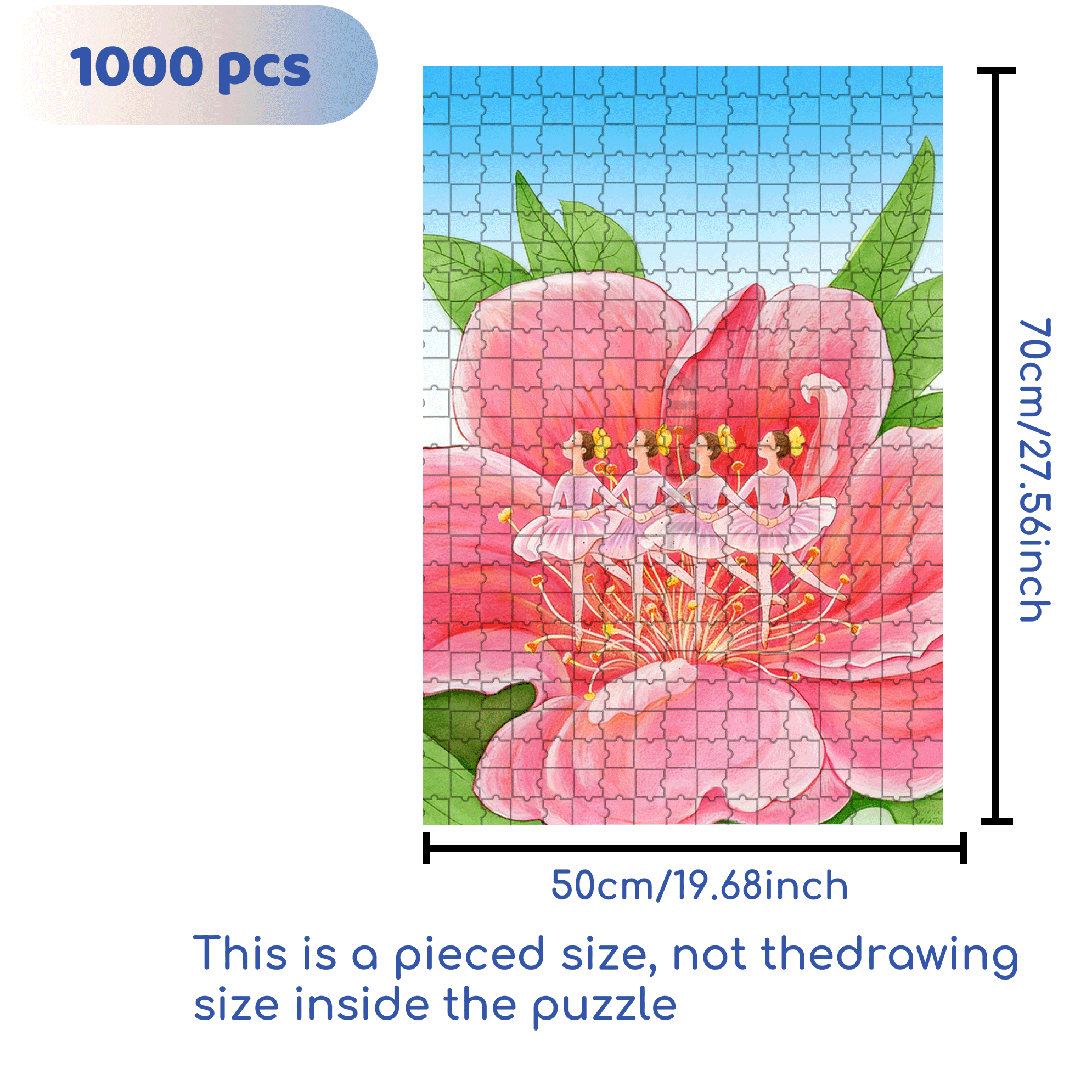 Huarui Ballet 500pcs/1000pcs Jigsaw Puzzle, Scratch-Resistant, Interactive Family Game & Brain-Boosting DIY Decor, Perfect for Halloween, Christmas & New Year Gifts, Family Puzzle Game