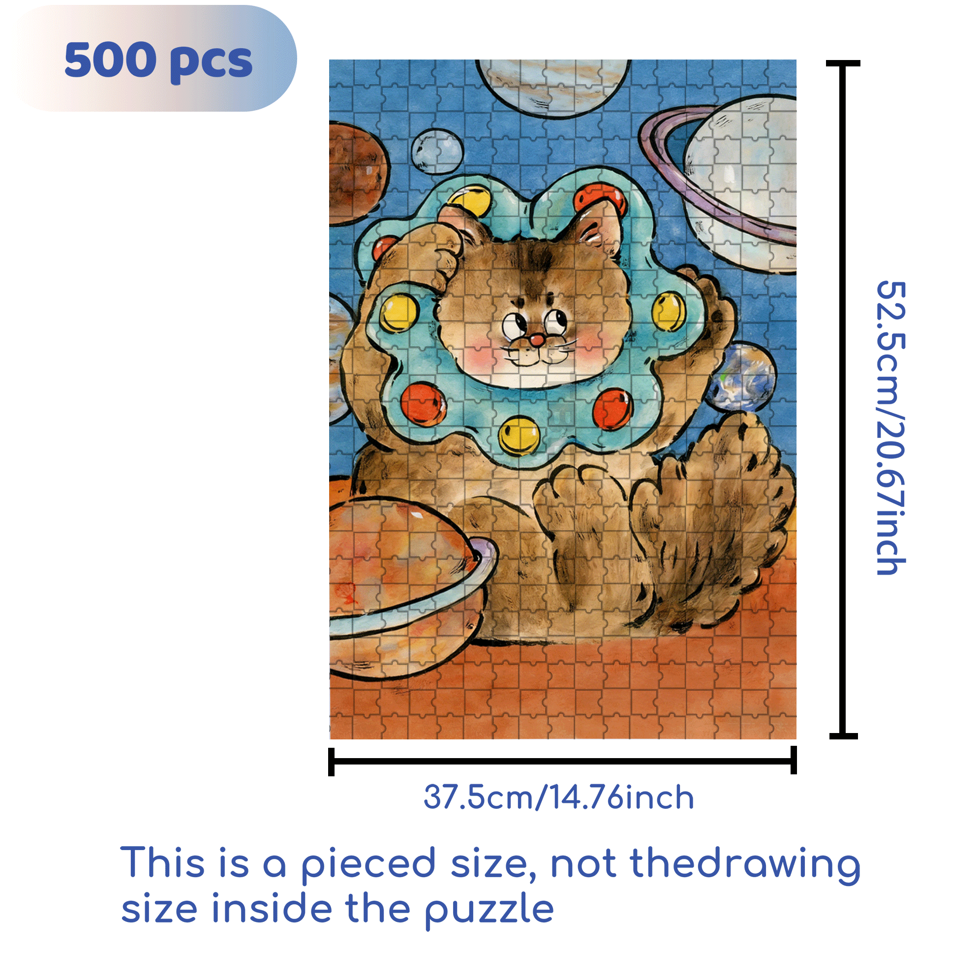 King of the Universe 500pcs/1000pcs Jigsaw Puzzle, Scratch-Resistant, Interactive Family Game & Brain-Boosting DIY Decor, Perfect for Halloween, Christmas & New Year Gifts, Family Puzzle Game