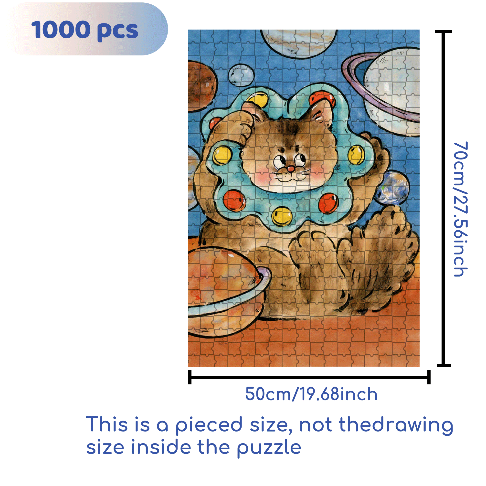 King of the Universe 500pcs/1000pcs Jigsaw Puzzle, Scratch-Resistant, Interactive Family Game & Brain-Boosting DIY Decor, Perfect for Halloween, Christmas & New Year Gifts, Family Puzzle Game