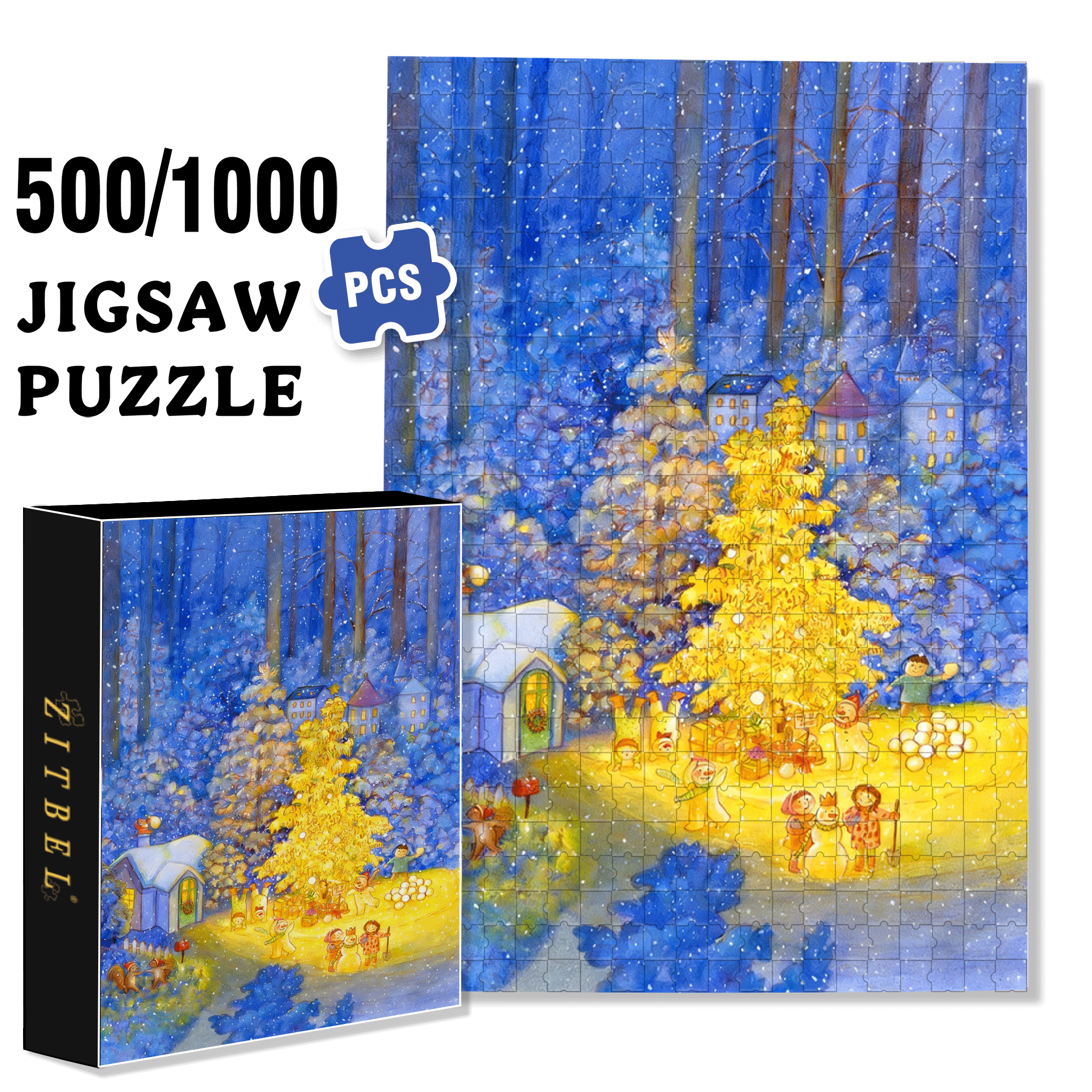 Merry Christmas, Mr. Lawrence 500pcs/1000pcs Jigsaw Puzzle, Scratch-Resistant, Interactive Family Game & Brain-Boosting DIY Decor, Perfect for Halloween, Christmas & New Year Gifts, Family Puzzle Game