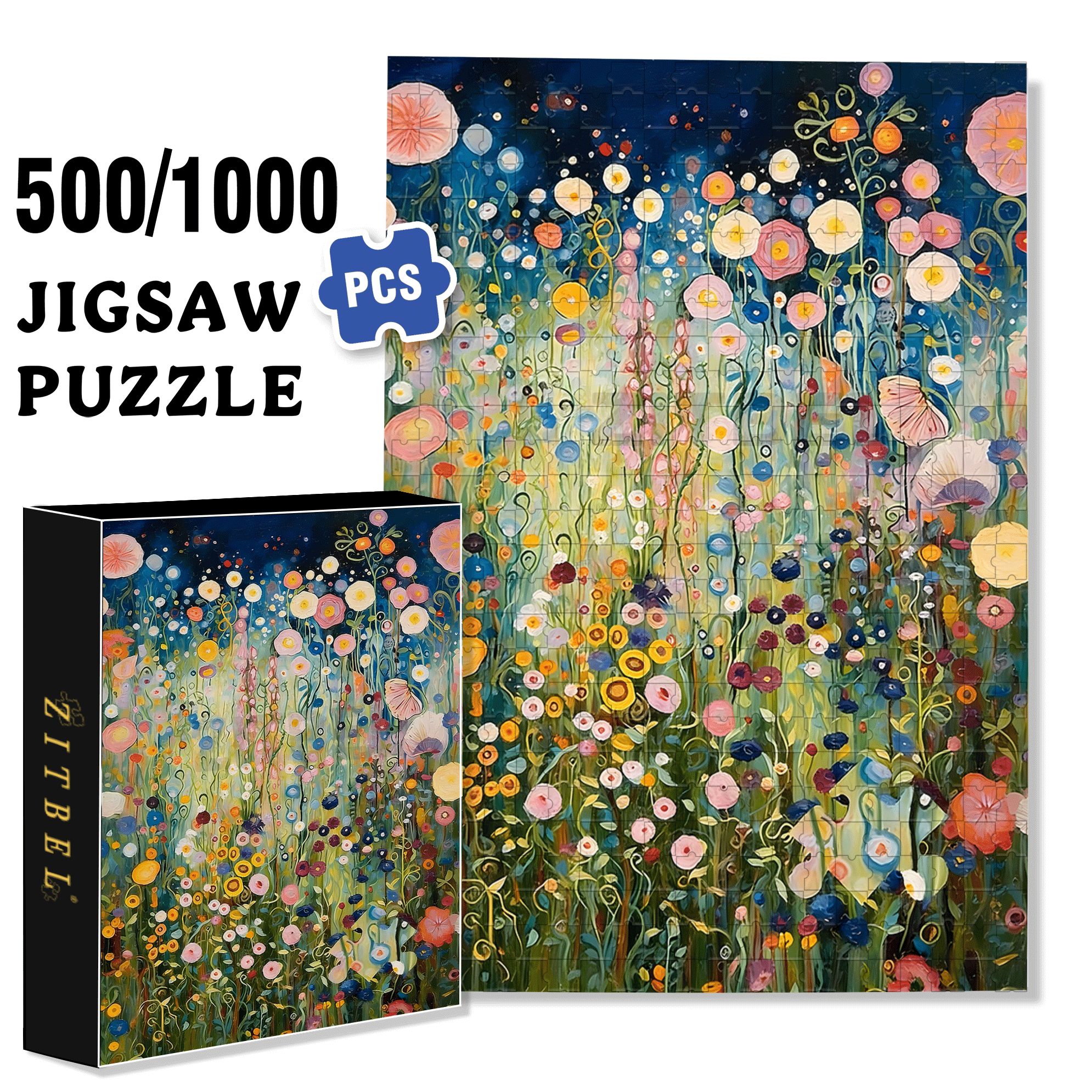 Midsummer Night 500pcs/1000pcs Jigsaw Puzzle, Scratch-Resistant, Interactive Family Game & Brain-Boosting DIY Decor, Perfect for Halloween, Christmas & New Year Gifts, Family Puzzle Game