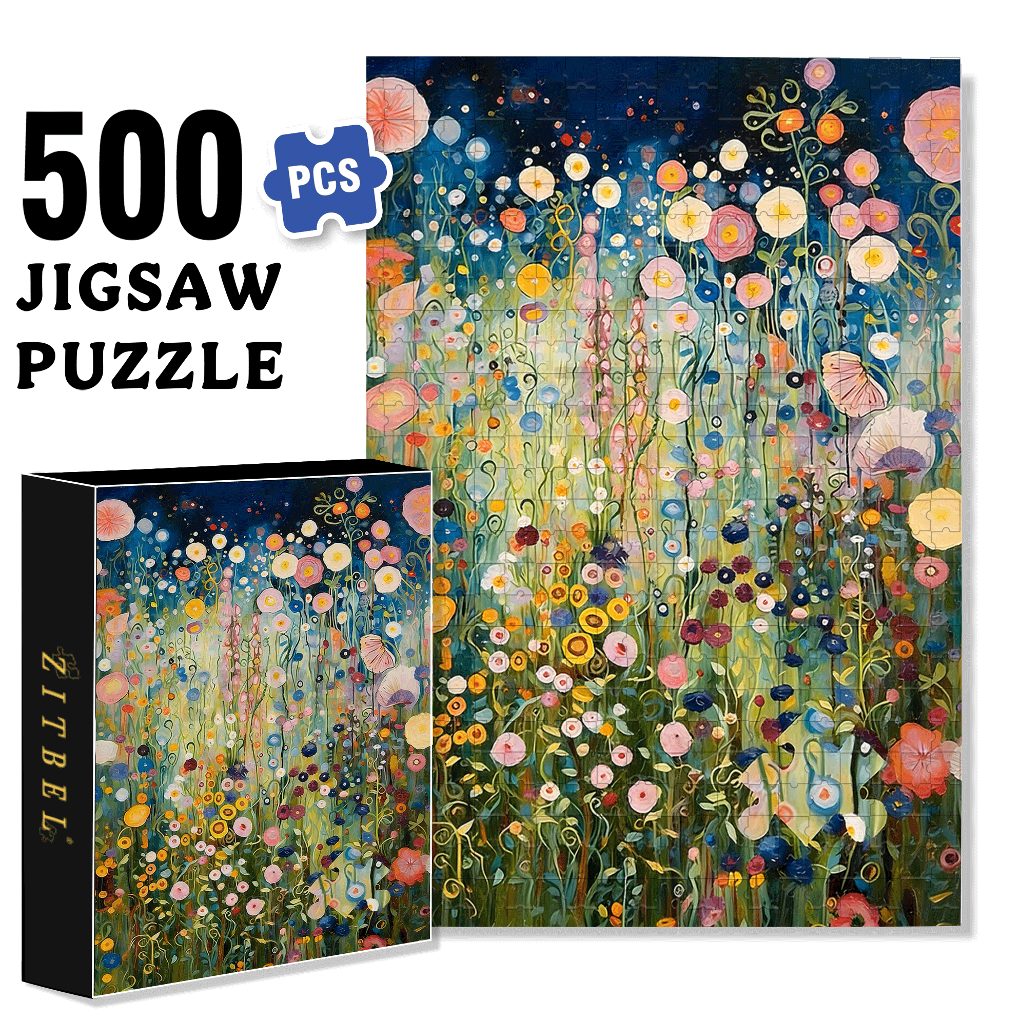 Midsummer Night 500pcs/1000pcs Jigsaw Puzzle, Scratch-Resistant, Interactive Family Game & Brain-Boosting DIY Decor, Perfect for Halloween, Christmas & New Year Gifts, Family Puzzle Game