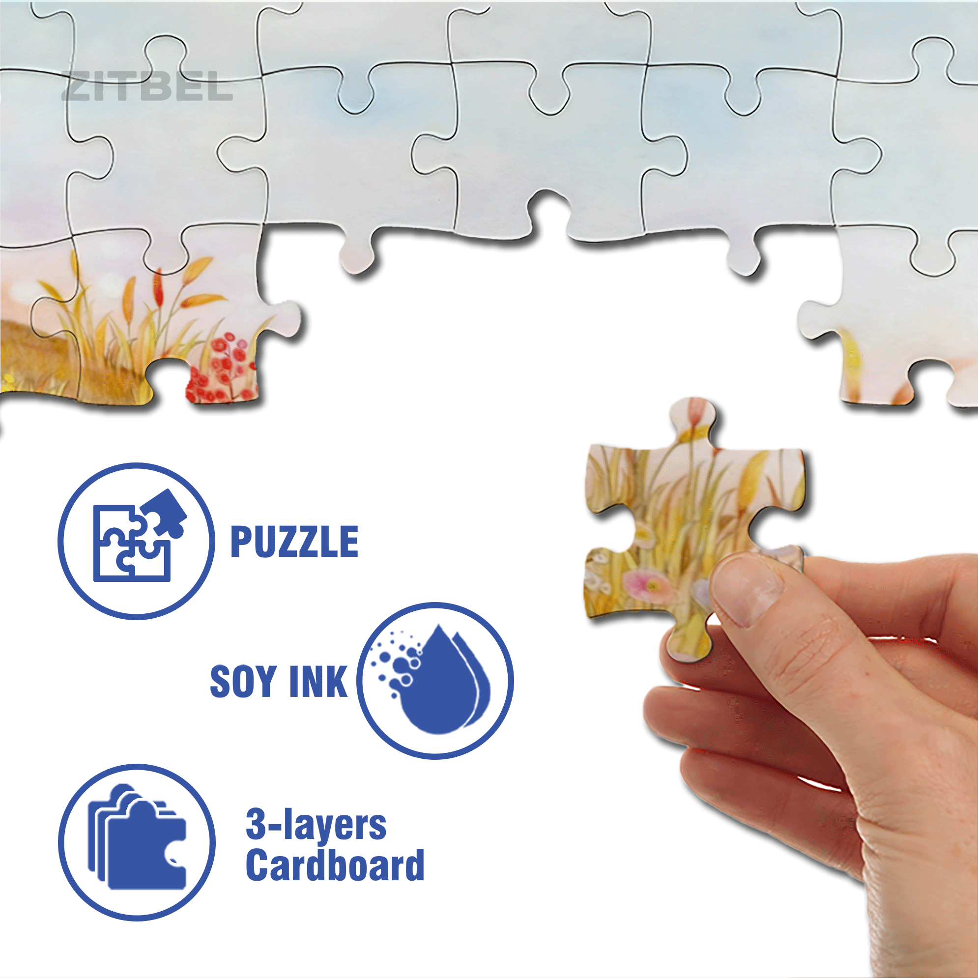 Miss Butterfly 500pcs/1000pcs Jigsaw Puzzle, Scratch-Resistant, Interactive Family Game & Brain-Boosting DIY Decor, Perfect for Halloween, Christmas & New Year Gifts, Family Puzzle Game