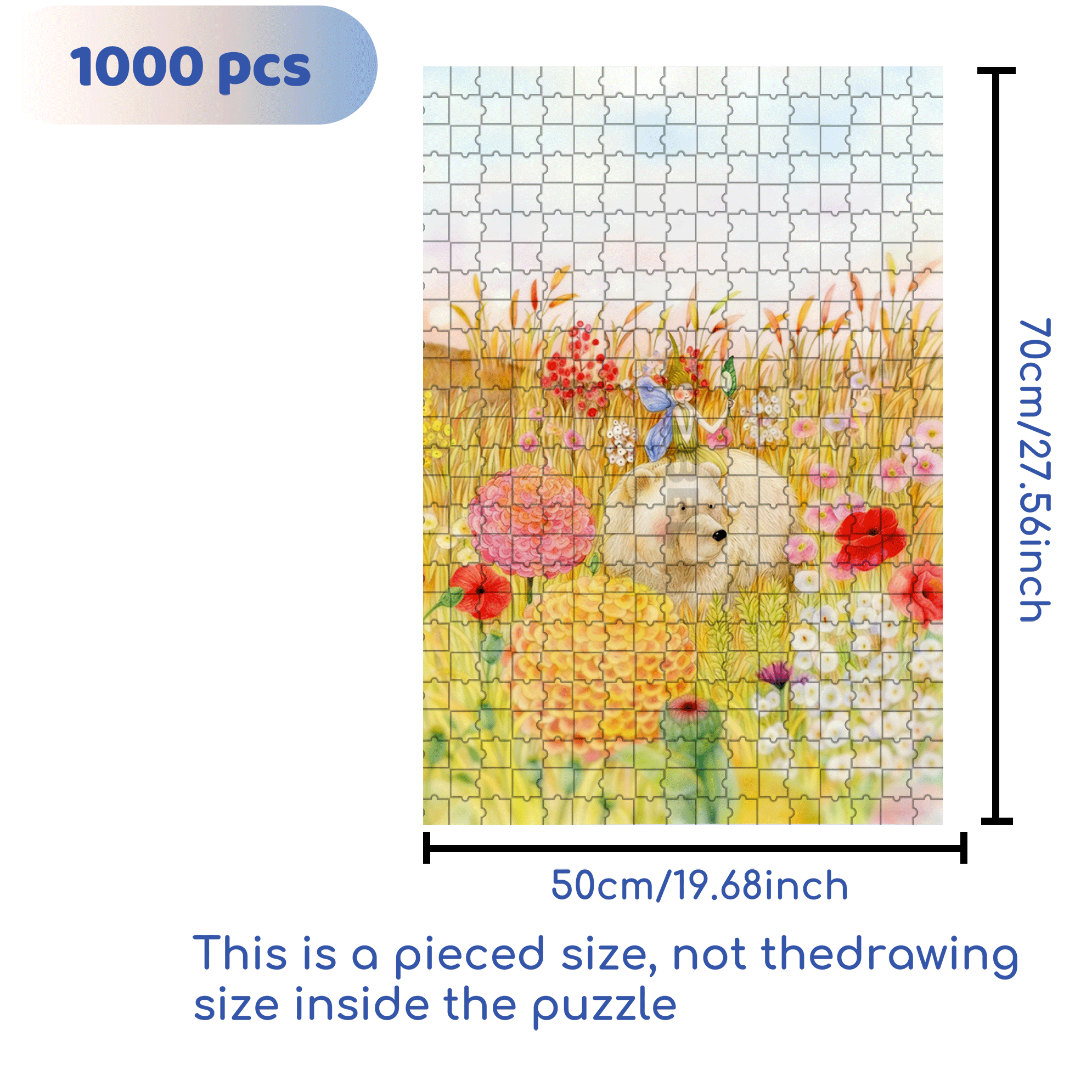 Miss Butterfly 500pcs/1000pcs Jigsaw Puzzle, Scratch-Resistant, Interactive Family Game & Brain-Boosting DIY Decor, Perfect for Halloween, Christmas & New Year Gifts, Family Puzzle Game