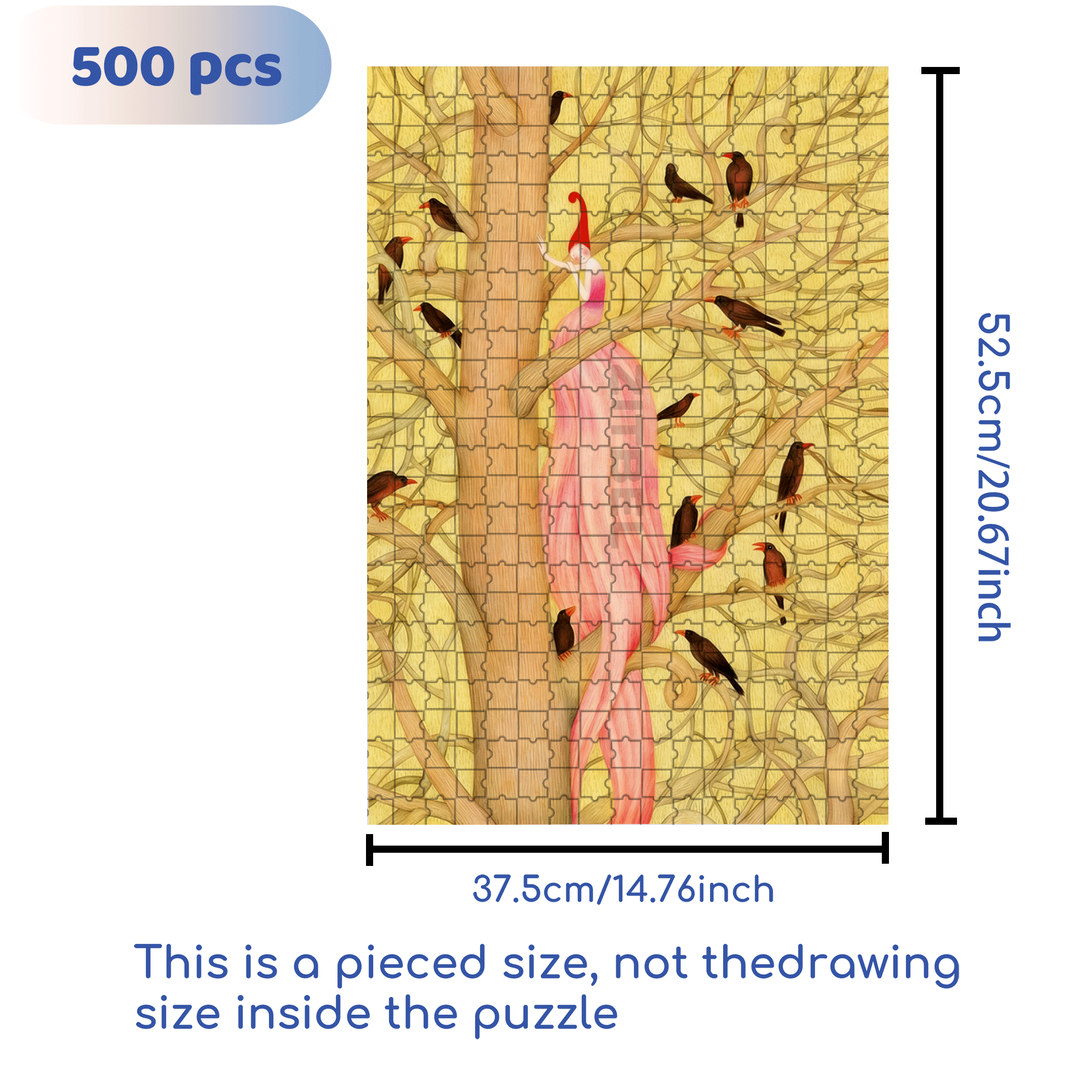 My Autumn Fairy Tale 500pcs/1000pcs Jigsaw Puzzle, Scratch-Resistant, Interactive Family Game & Brain-Boosting DIY Decor, Perfect for Halloween, Christmas & New Year Gifts, Family Puzzle Game