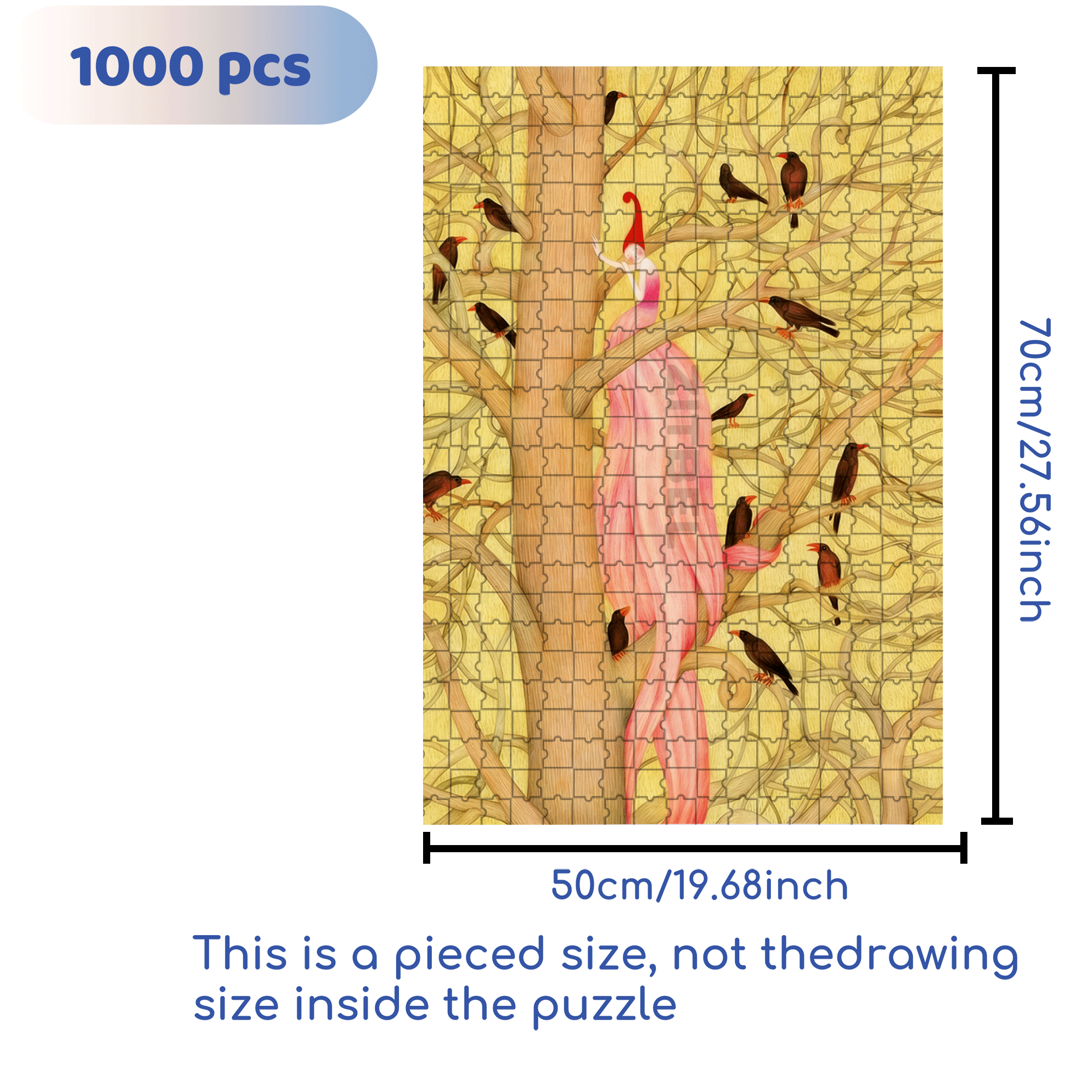 My Autumn Fairy Tale 500pcs/1000pcs Jigsaw Puzzle, Scratch-Resistant, Interactive Family Game & Brain-Boosting DIY Decor, Perfect for Halloween, Christmas & New Year Gifts, Family Puzzle Game