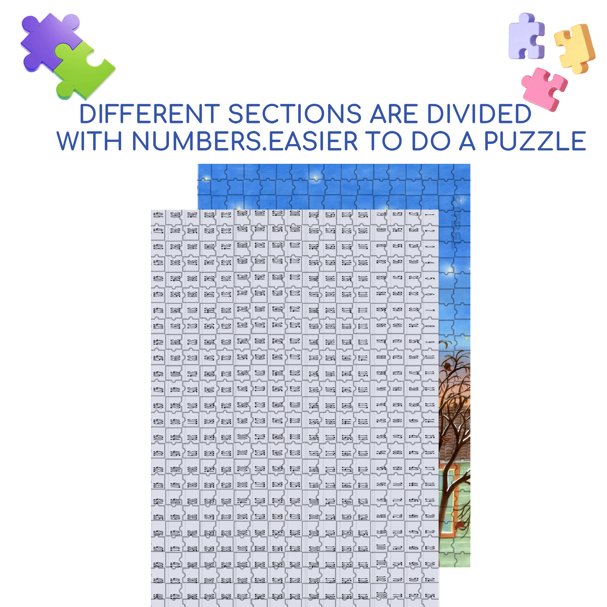 Naughty Child 500pcs/1000pcs Jigsaw Puzzle, Scratch-Resistant, Interactive Family Game & Brain-Boosting DIY Decor, Perfect for Halloween, Christmas & New Year Gifts, Family Puzzle Game