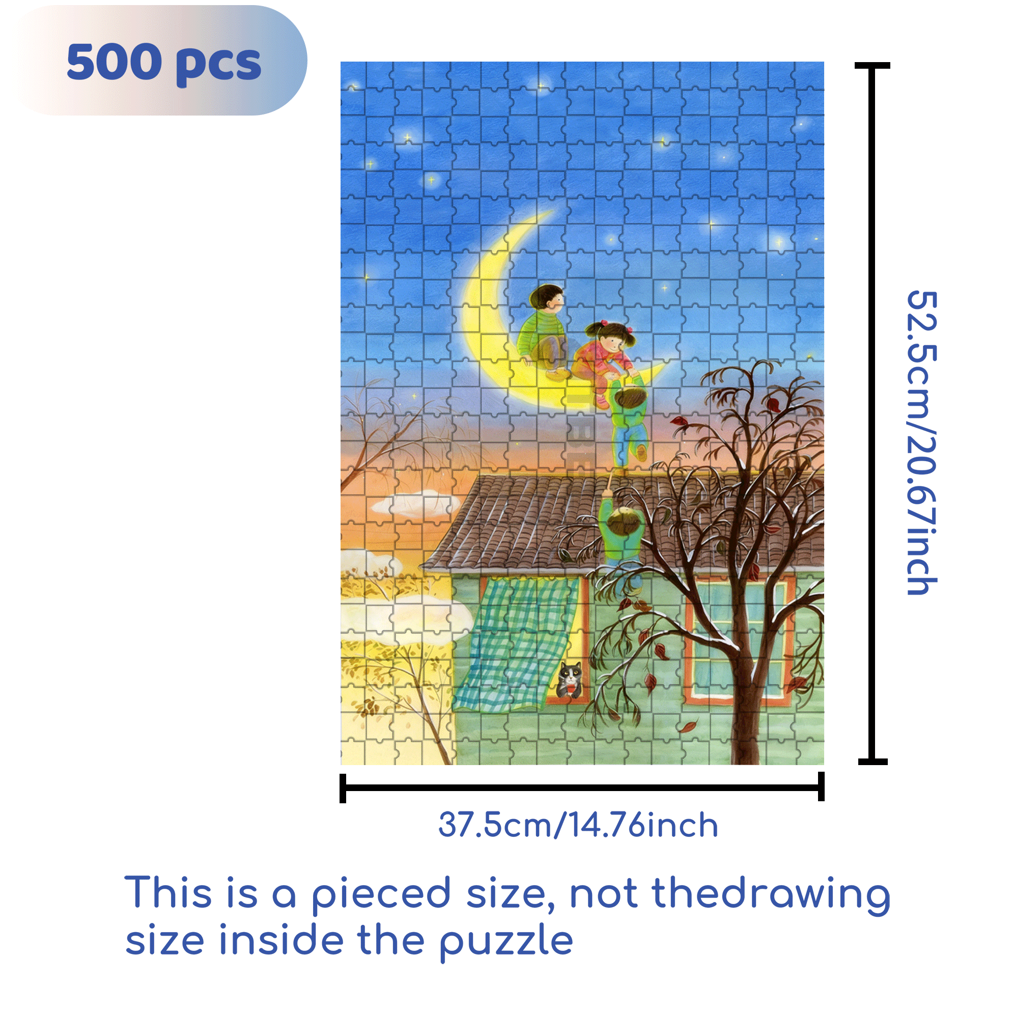 Naughty Child 500pcs/1000pcs Jigsaw Puzzle, Scratch-Resistant, Interactive Family Game & Brain-Boosting DIY Decor, Perfect for Halloween, Christmas & New Year Gifts, Family Puzzle Game