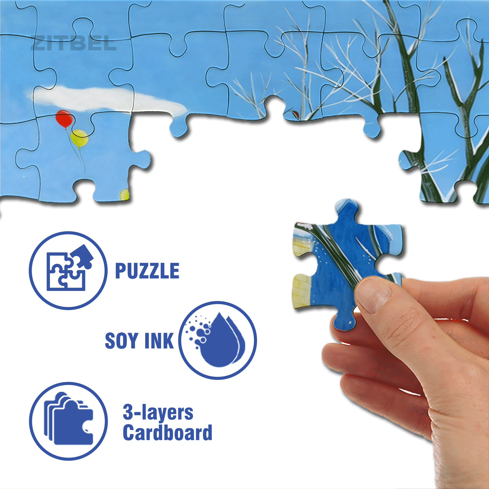 On The Birthday 500pcs/1000pcs Jigsaw Puzzle, Scratch-Resistant, Interactive Family Game & Brain-Boosting DIY Decor, Perfect for Halloween, Christmas & New Year Gifts, Family Puzzle Game