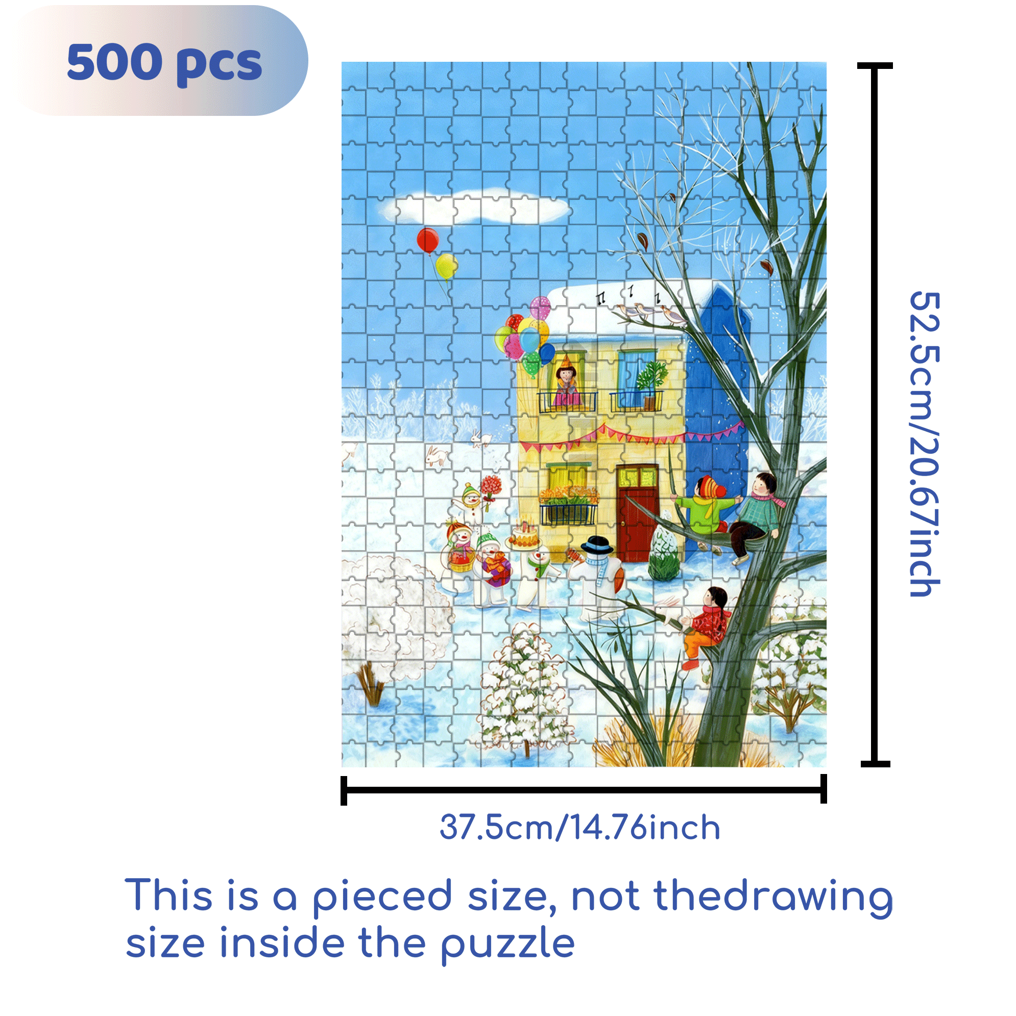 On The Birthday 500pcs/1000pcs Jigsaw Puzzle, Scratch-Resistant, Interactive Family Game & Brain-Boosting DIY Decor, Perfect for Halloween, Christmas & New Year Gifts, Family Puzzle Game