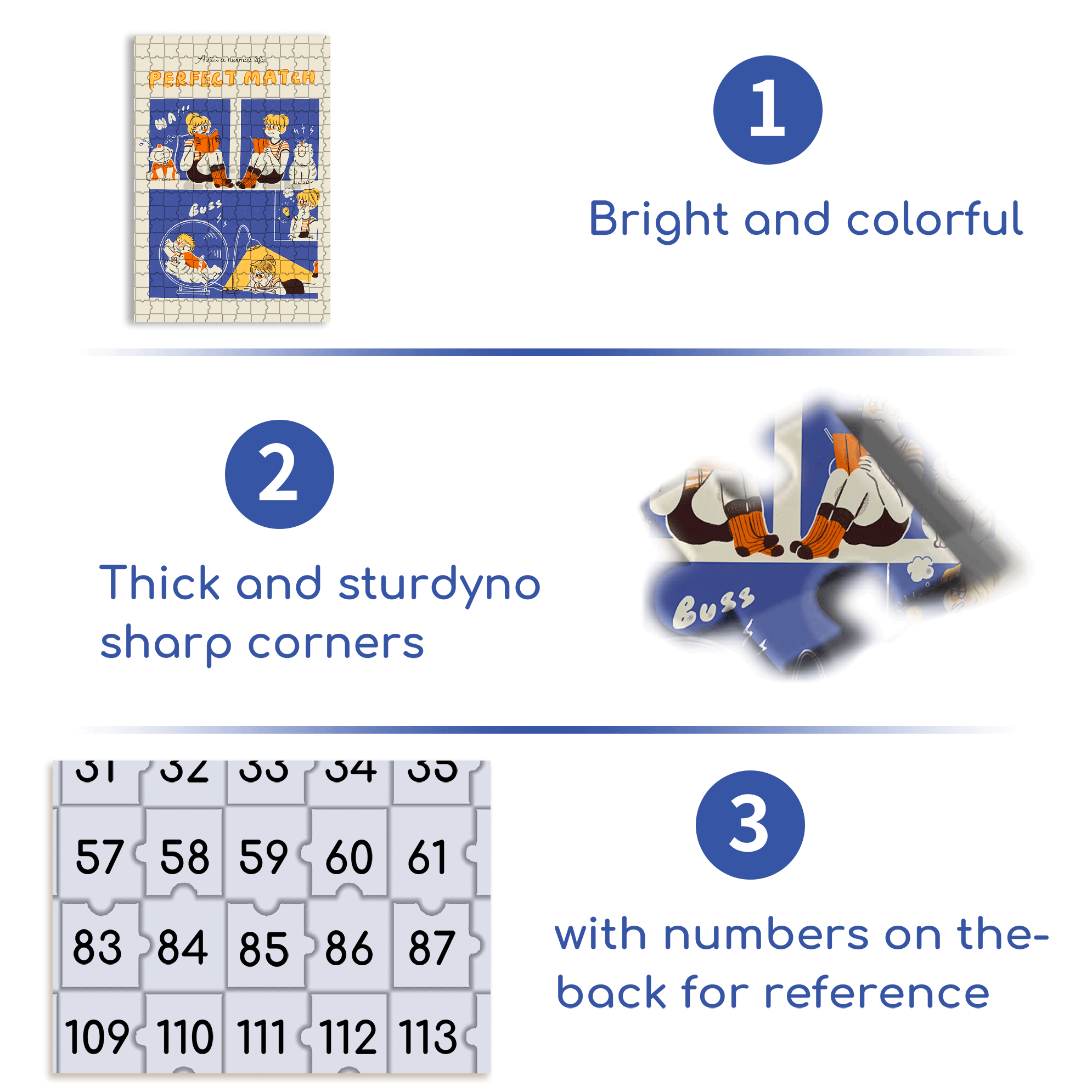 Perfect Match 500pcs/1000pcs Jigsaw Puzzle, Scratch-Resistant, Interactive Family Game & Brain-Boosting DIY Decor, Perfect for Halloween, Christmas & New Year Gifts, Family Puzzle Game