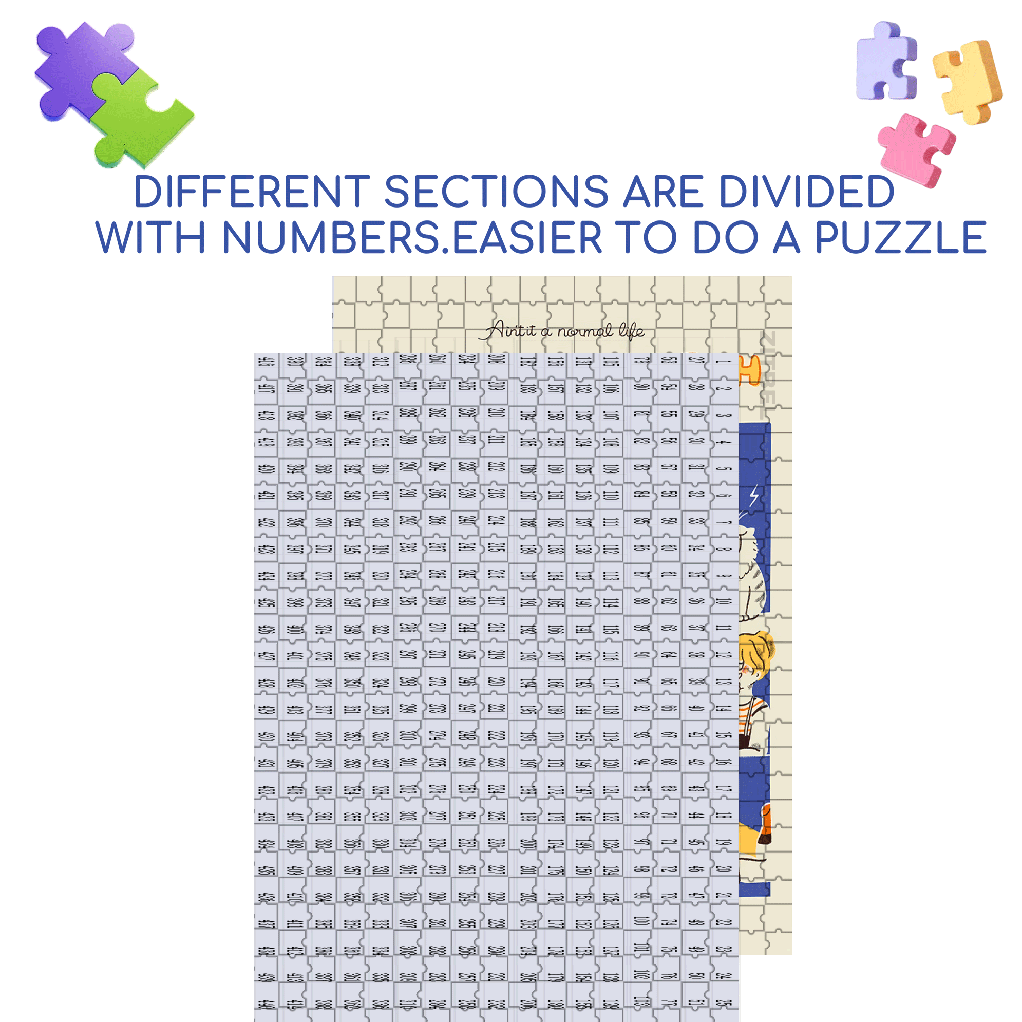 Perfect Match 500pcs/1000pcs Jigsaw Puzzle, Scratch-Resistant, Interactive Family Game & Brain-Boosting DIY Decor, Perfect for Halloween, Christmas & New Year Gifts, Family Puzzle Game