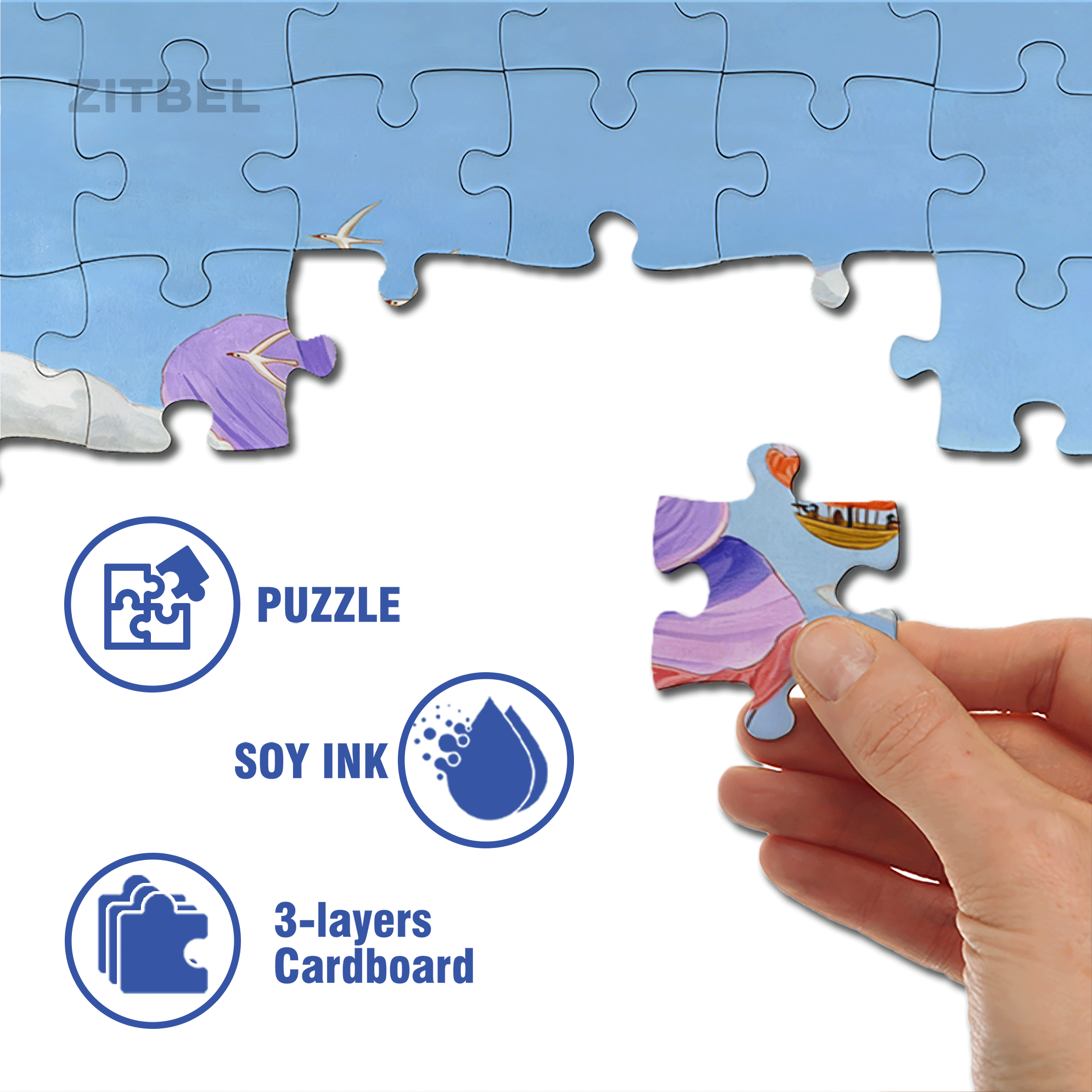 Searching For A Paradise 500pcs/1000pcs Jigsaw Puzzle, Scratch-Resistant, Interactive Family Game & Brain-Boosting DIY Decor, Perfect for Halloween, Christmas & New Year Gifts, Family Puzzle Game