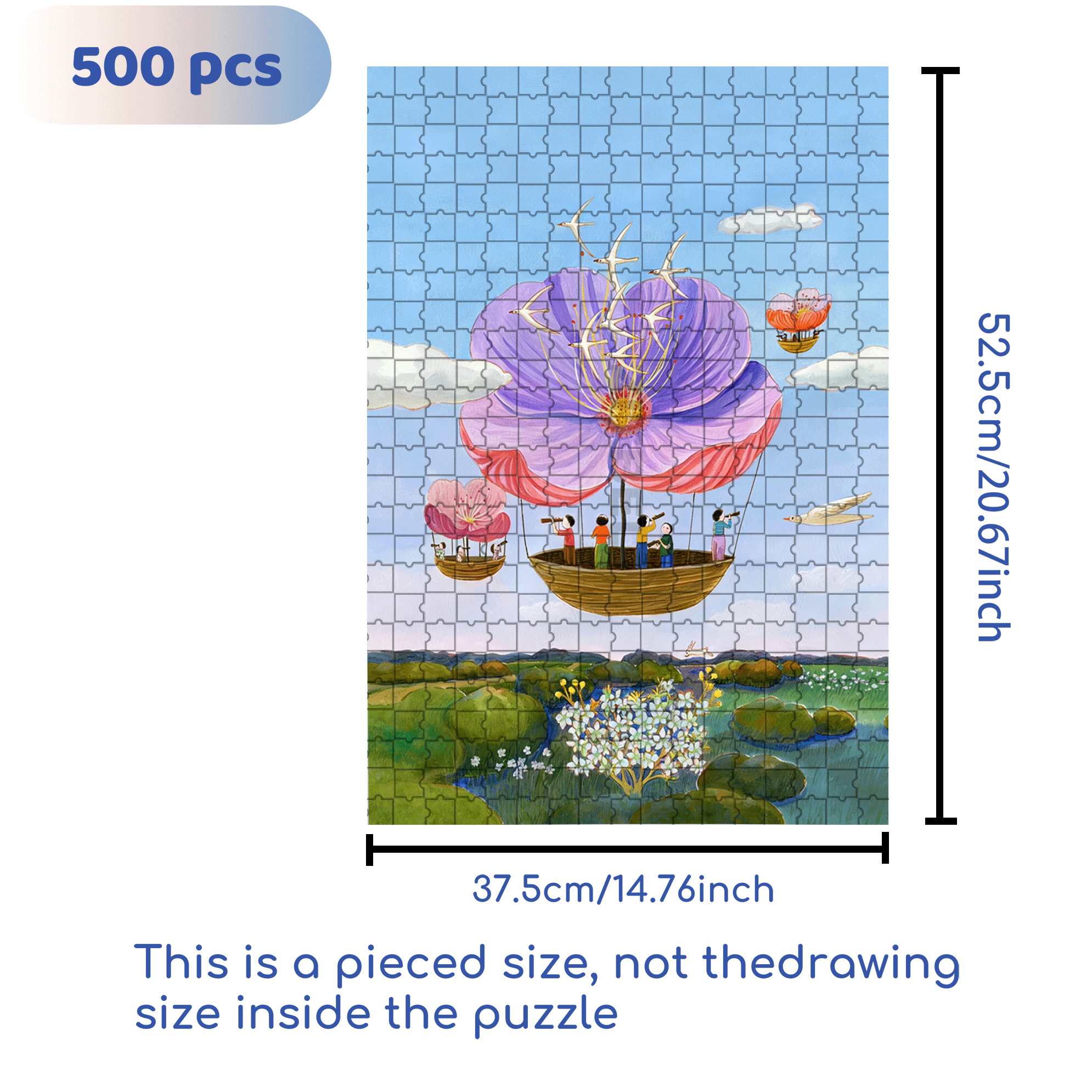 Searching For A Paradise 500pcs/1000pcs Jigsaw Puzzle, Scratch-Resistant, Interactive Family Game & Brain-Boosting DIY Decor, Perfect for Halloween, Christmas & New Year Gifts, Family Puzzle Game