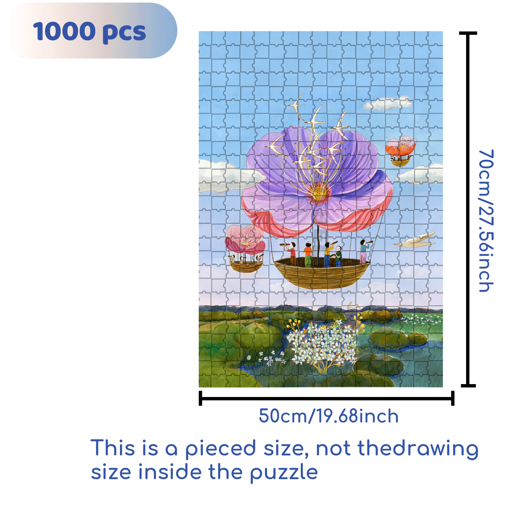 Searching For A Paradise 500pcs/1000pcs Jigsaw Puzzle, Scratch-Resistant, Interactive Family Game & Brain-Boosting DIY Decor, Perfect for Halloween, Christmas & New Year Gifts, Family Puzzle Game