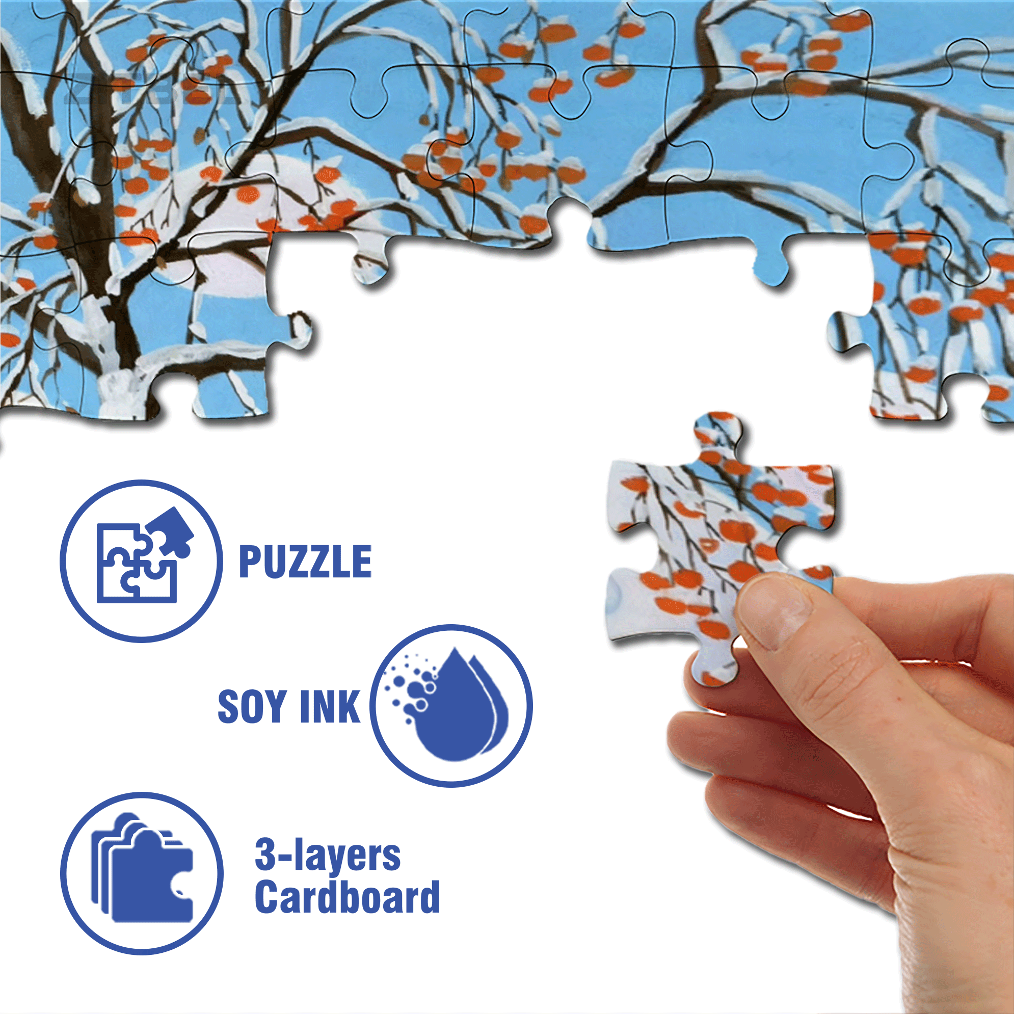 Happy Snow Child 500pcs/1000pcs Jigsaw Puzzle, Scratch-Resistant, Interactive Family Game & Brain-Boosting DIY Decor, Perfect for Halloween, Christmas & New Year Gifts, Family Puzzle Game
