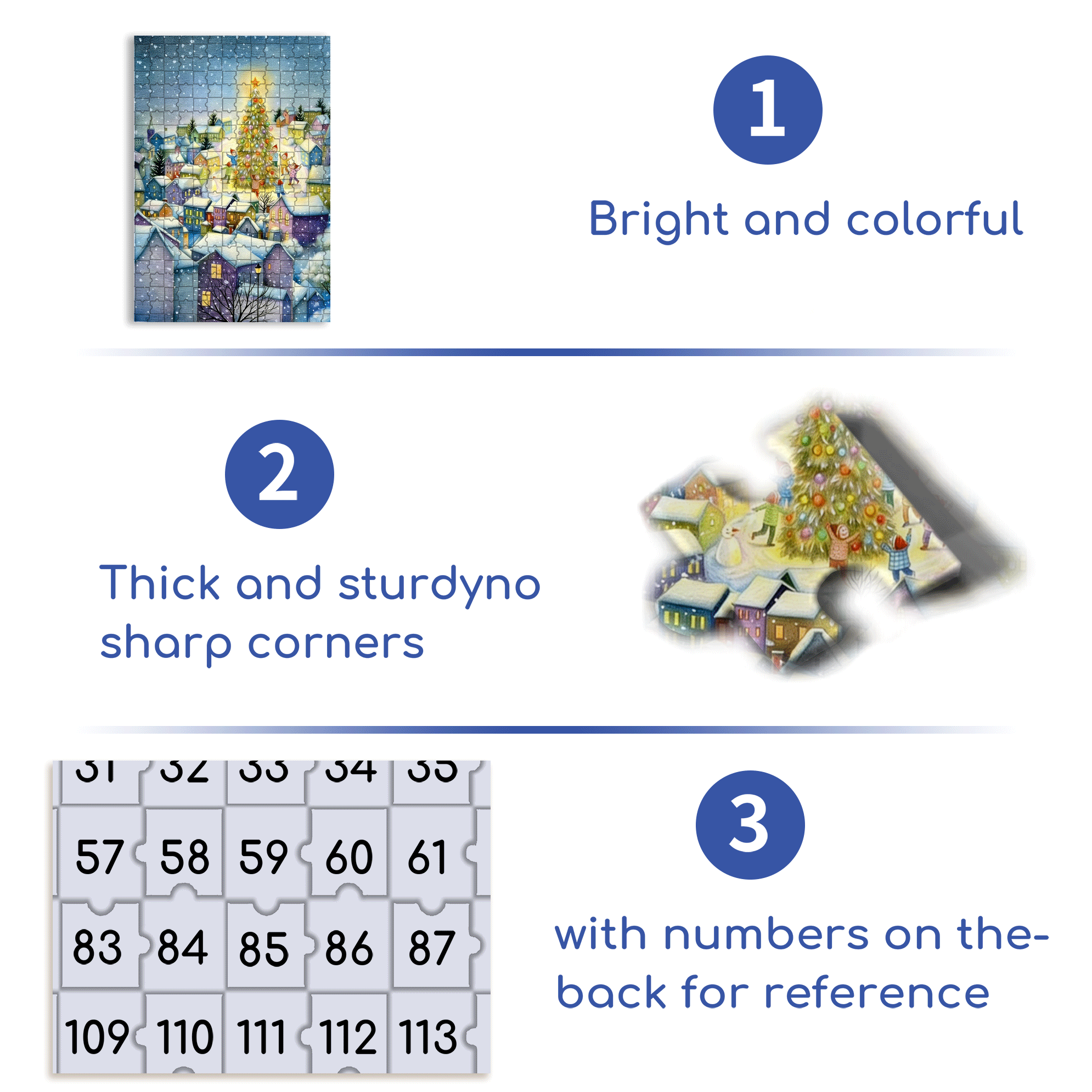 Snow Country Christmas 500pcs/1000pcs Jigsaw Puzzle, Scratch-Resistant, Interactive Family Game & Brain-Boosting DIY Decor, Perfect for Halloween, Christmas & New Year Gifts, Family Puzzle Game