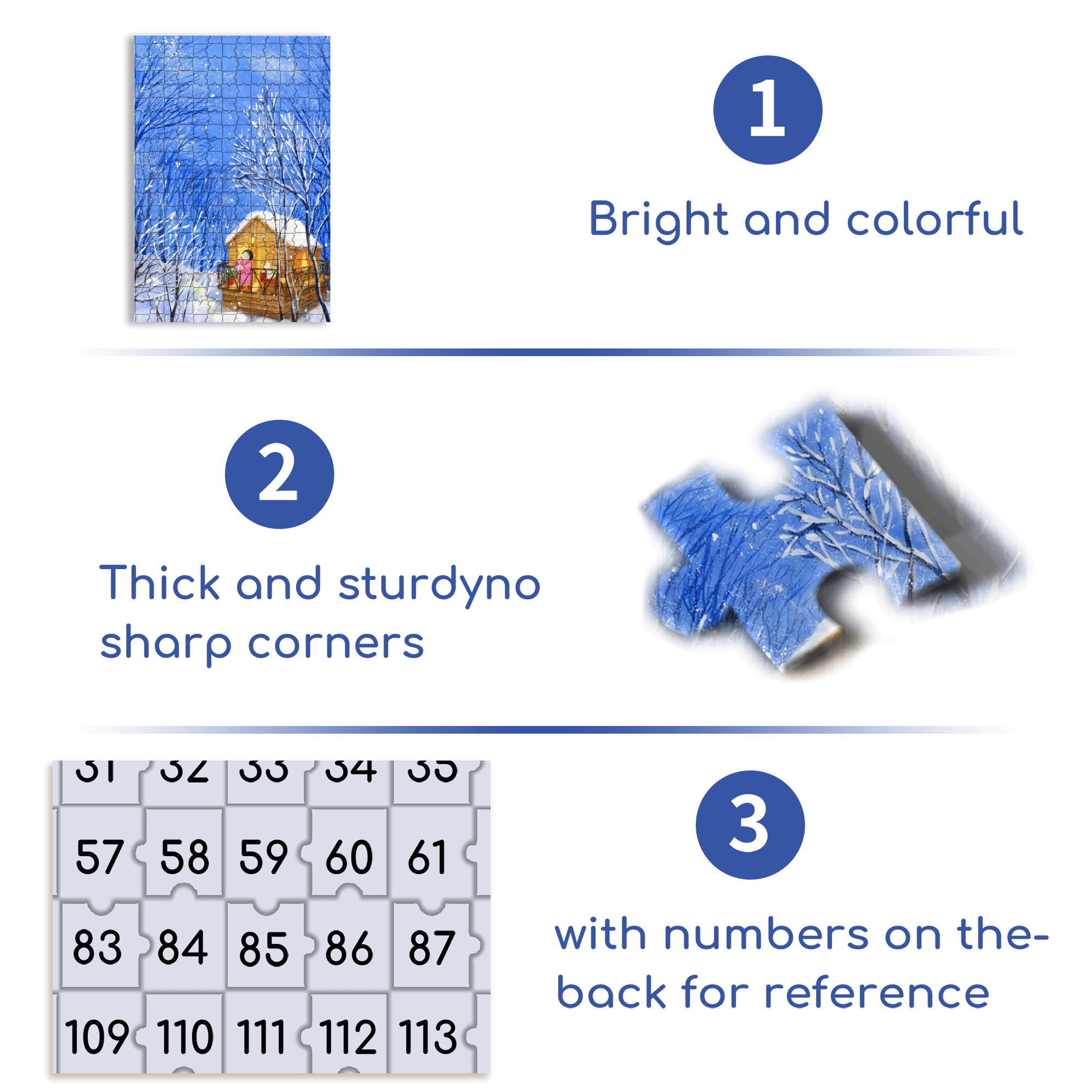 Snowflakes And Wooden Houses 500pcs/1000pcs Jigsaw Puzzle, Scratch-Resistant, Interactive Family Game & Brain-Boosting DIY Decor, Perfect for Halloween, Christmas & New Year Gifts, Family Puzzle Game