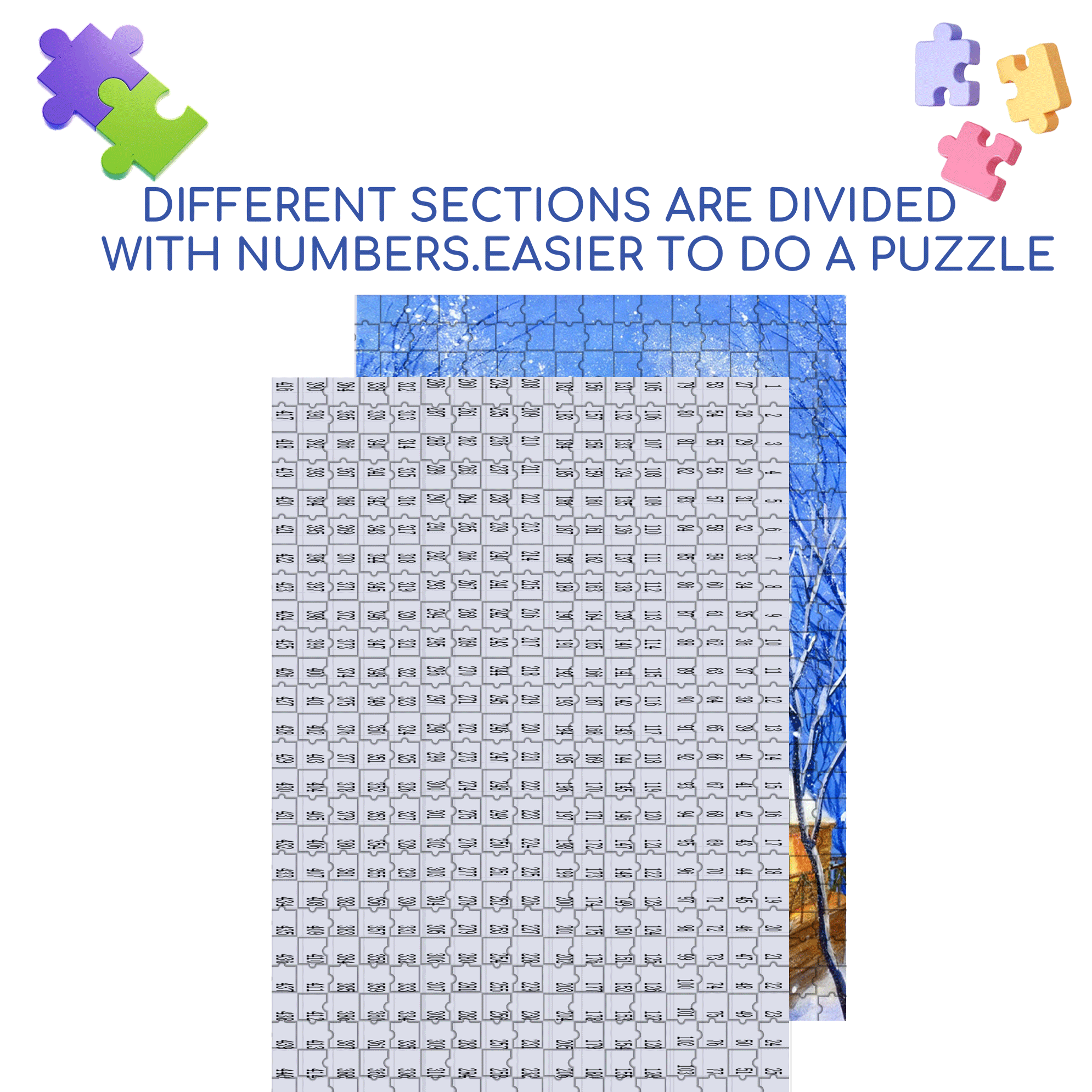 Snowflakes And Wooden Houses 500pcs/1000pcs Jigsaw Puzzle, Scratch-Resistant, Interactive Family Game & Brain-Boosting DIY Decor, Perfect for Halloween, Christmas & New Year Gifts, Family Puzzle Game