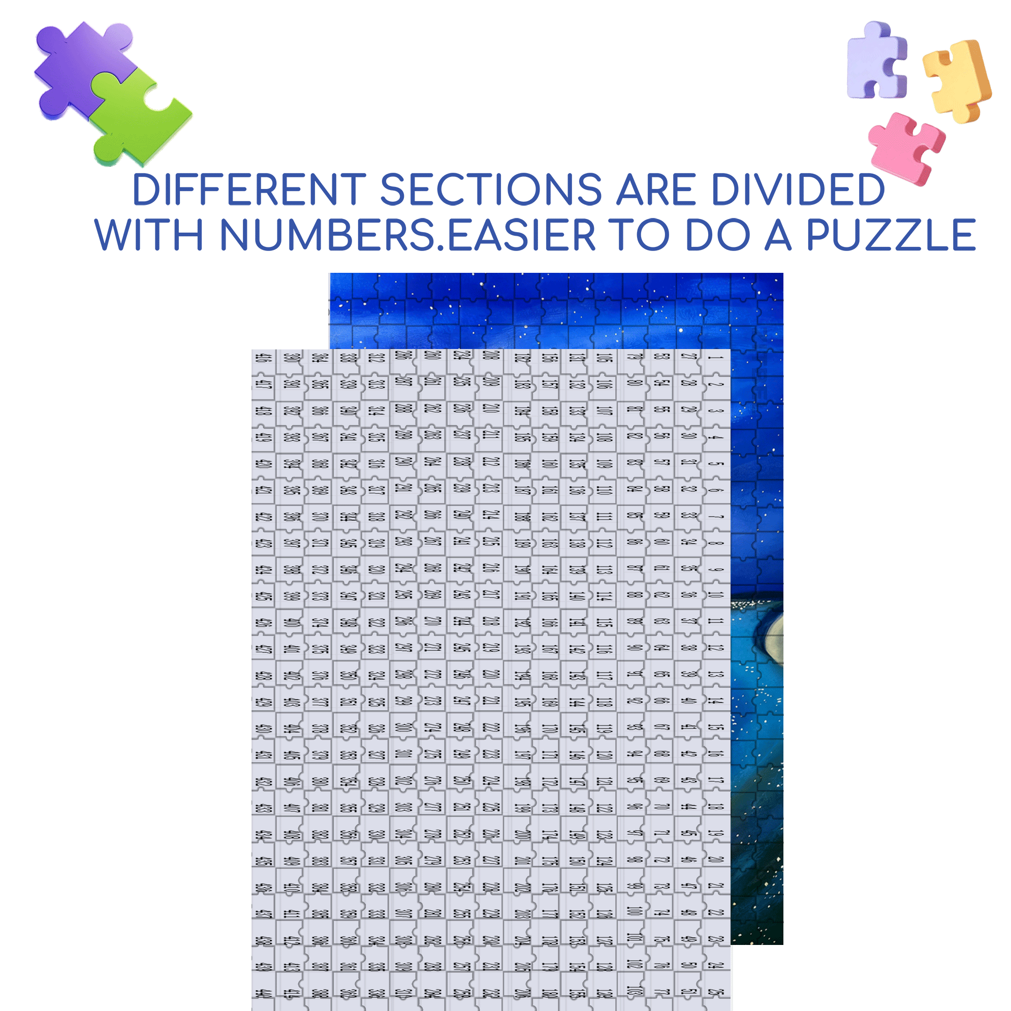 Sprinkle A Net Of Stars 500pcs/1000pcs Jigsaw Puzzle, Scratch-Resistant, Interactive Family Game & Brain-Boosting DIY Decor, Perfect for Halloween, Christmas & New Year Gifts, Family Puzzle Game