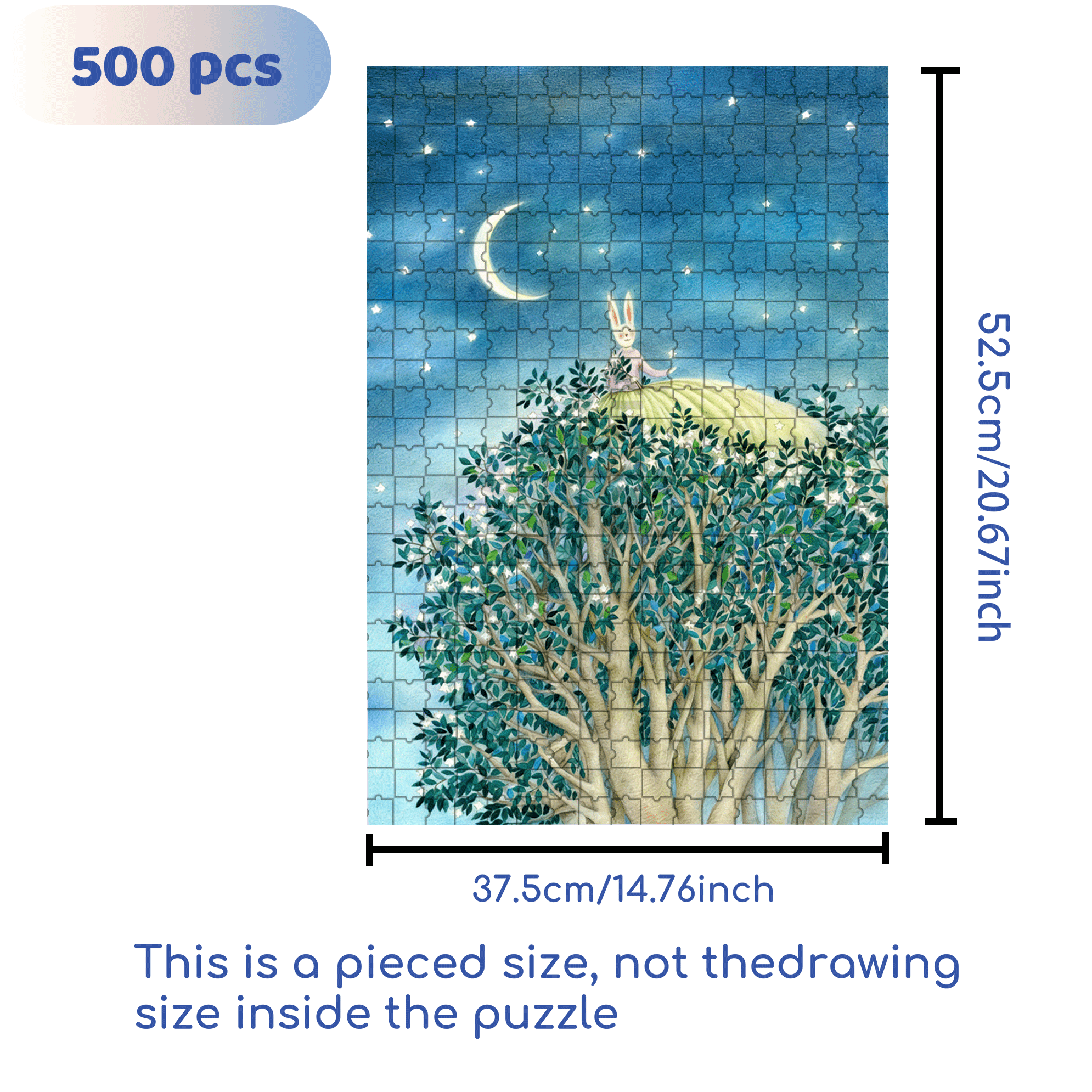Star Tree 500pcs/1000pcs Jigsaw Puzzle, Scratch-Resistant, Interactive Family Game & Brain-Boosting DIY Decor, Perfect for Halloween, Christmas & New Year Gifts, Family Puzzle Game