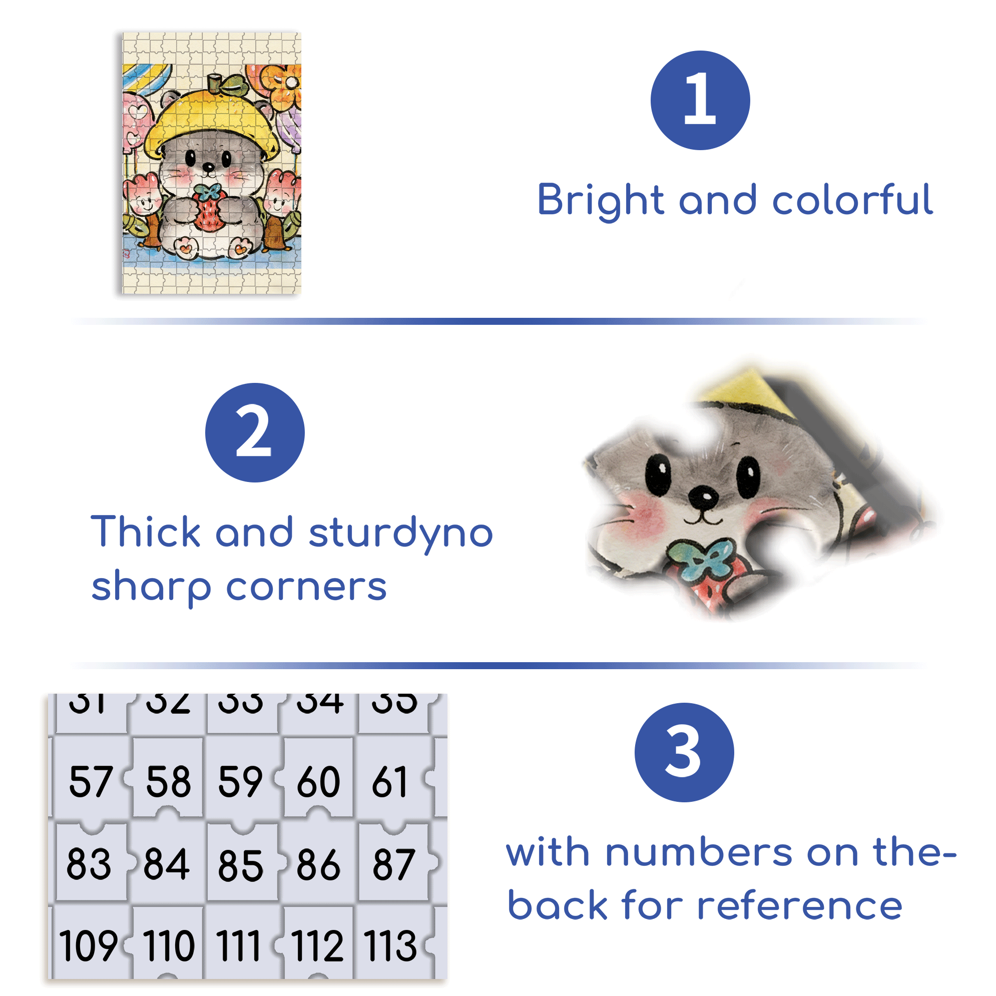 Strawberry Hamster 500pcs/1000pcs Jigsaw Puzzle, Scratch-Resistant, Interactive Family Game & Brain-Boosting DIY Decor, Perfect for Halloween, Christmas & New Year Gifts, Family Puzzle Game