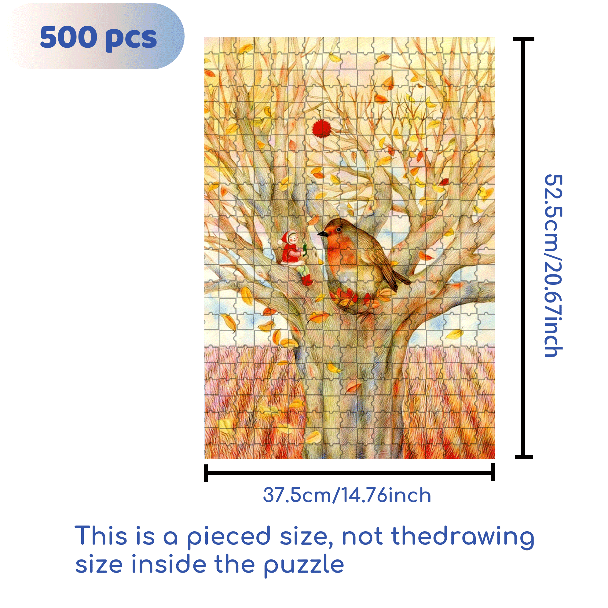 Successfully Entering Winter 500pcs/1000pcs Jigsaw Puzzle, Scratch-Resistant, Interactive Family Game & Brain-Boosting DIY Decor, Perfect for Halloween, Christmas & New Year Gifts, Family Puzzle Game