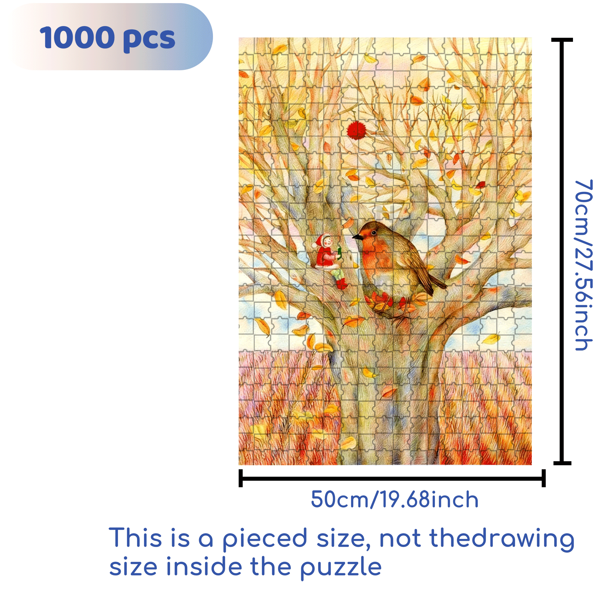 Successfully Entering Winter 500pcs/1000pcs Jigsaw Puzzle, Scratch-Resistant, Interactive Family Game & Brain-Boosting DIY Decor, Perfect for Halloween, Christmas & New Year Gifts, Family Puzzle Game